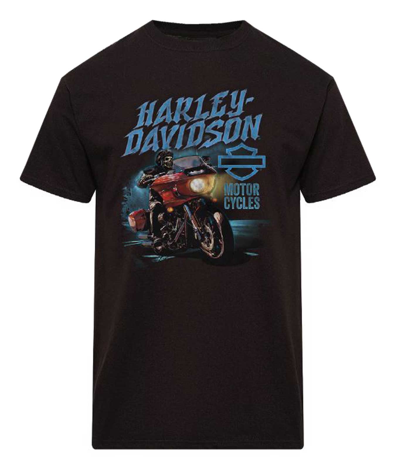 Harley-Davidson Men's Hazard Cotton Crew-Neck Short Sleeve T-Shirt, Black - Wisconsin Harley-Davidson
