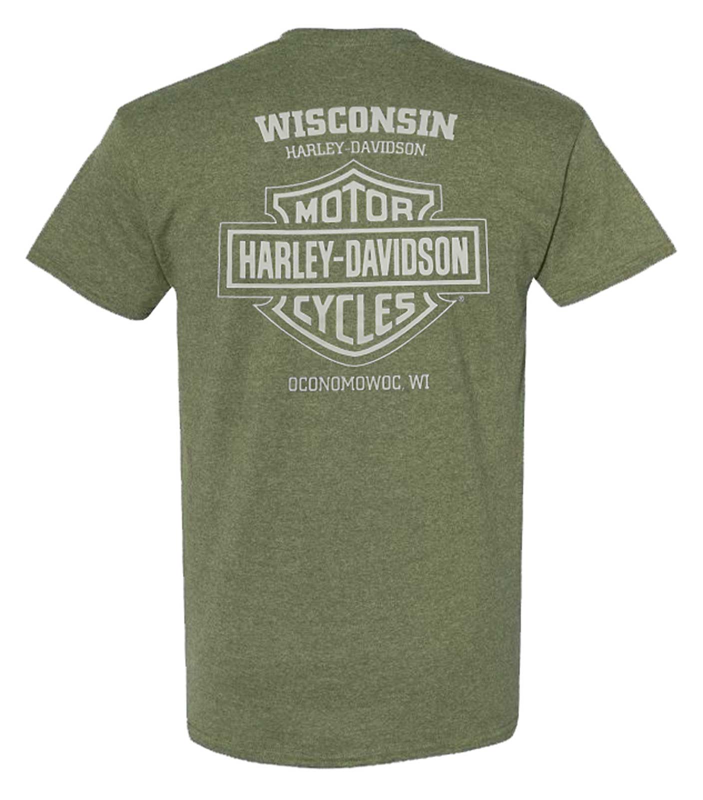 Harley-Davidson Free Shipping - Harley-Davidson Men's Fracture Short Sleeve Poly-Blend T-Shirt, Military Green - Free Shipping on many products plus Orders Over $99