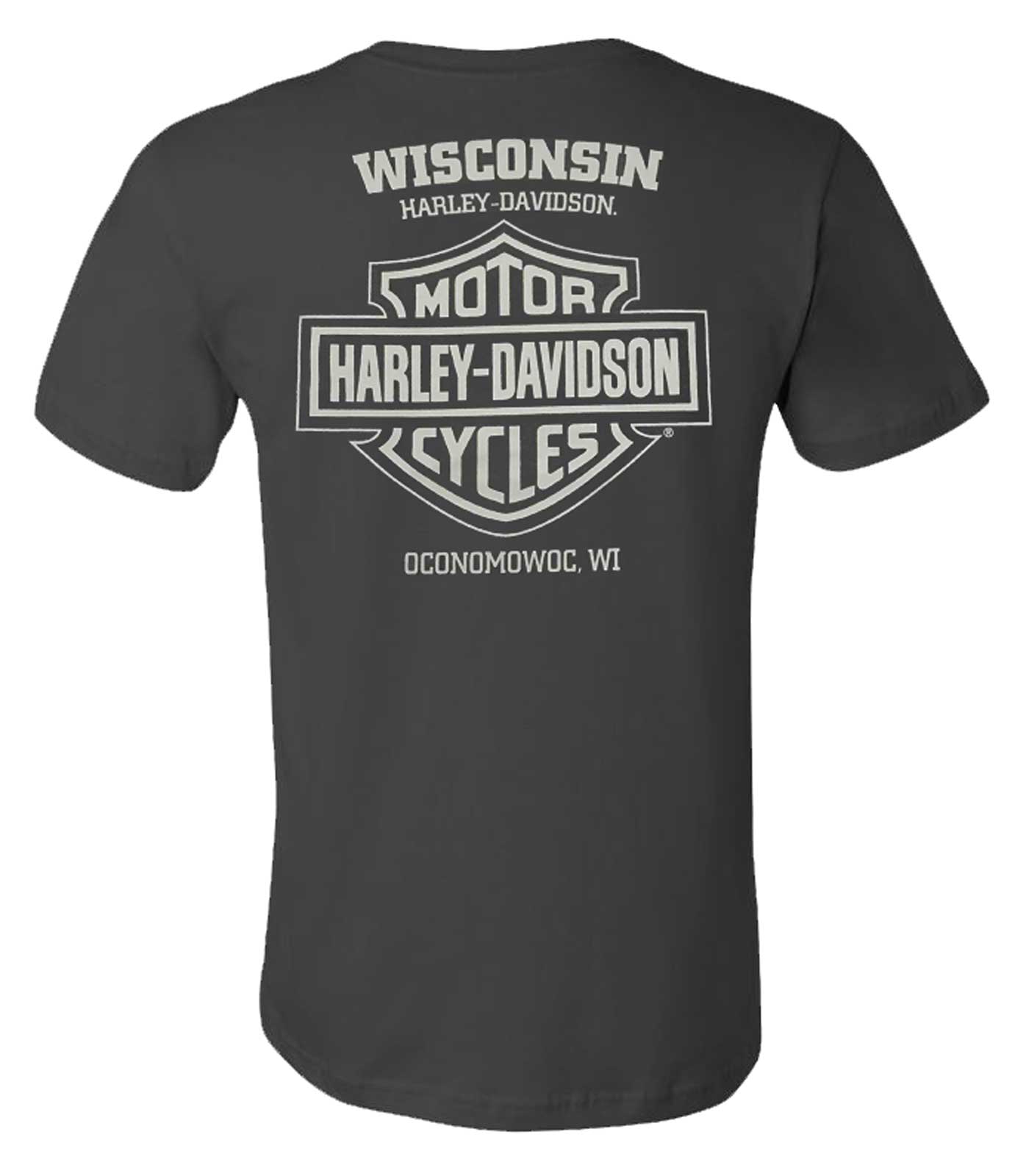 Harley-Davidson Free Shipping - Harley-Davidson Men's Alloy Winged Short Sleeve Crew-Neck T-Shirt, Pepper Gray - Free Shipping on many products plus Orders Over $99