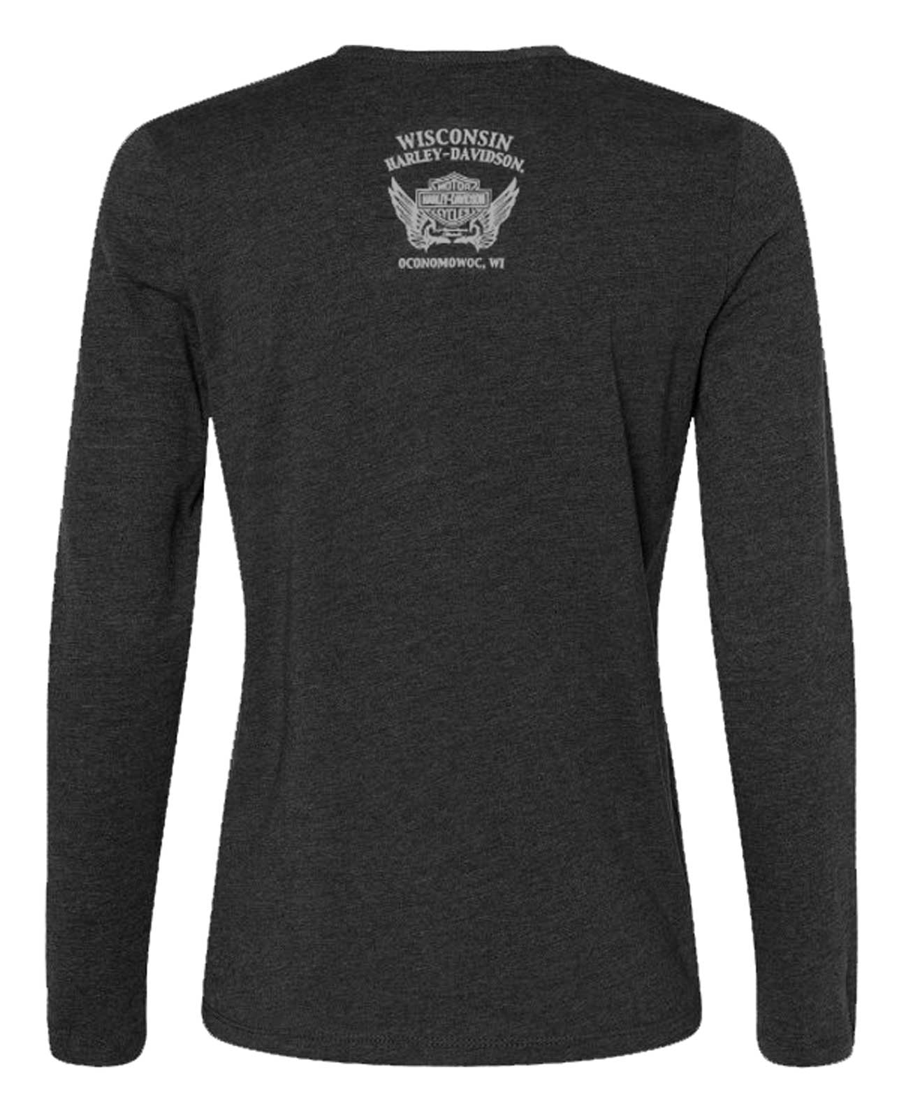 Harley-Davidson Free Shipping - Harley-Davidson Women's Mystical Metallic Long Sleeve Shirt w/ Thumbholes, Black - Free Shipping on many products plus Orders Over $99