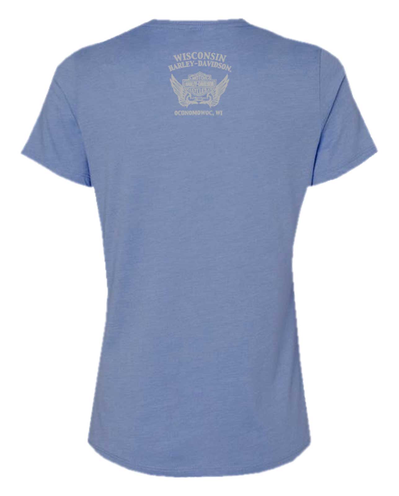 Harley-Davidson Free Shipping - Harley-Davidson Women's Blackletter Scoop Neck Short Sleeve Poly-Blend Tee, Navy - Free Shipping on many products plus Orders Over $99