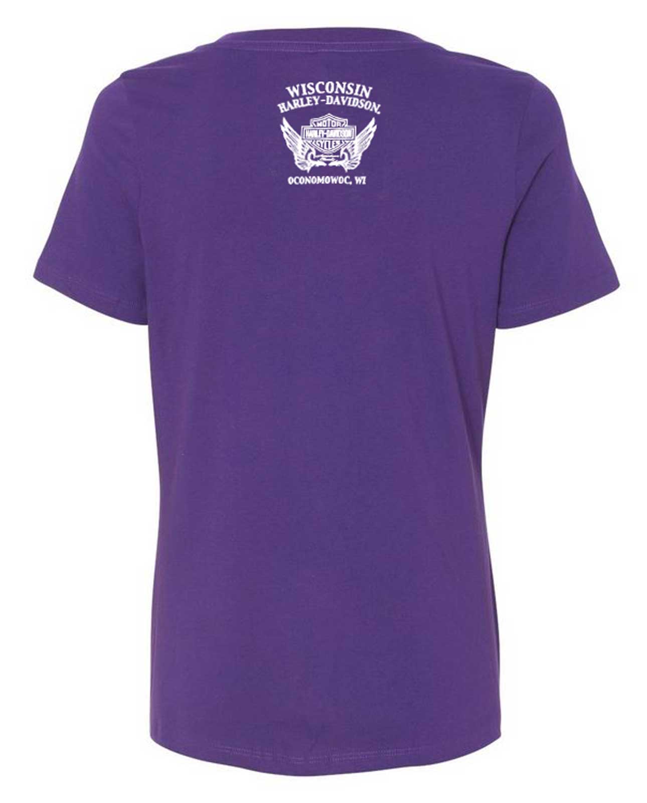 Harley-Davidson Free Shipping - Harley-Davidson Women's More Wings Short Sleeve Crew Neck Cotton Tee, Purple - Free Shipping on many products plus Orders Over $99
