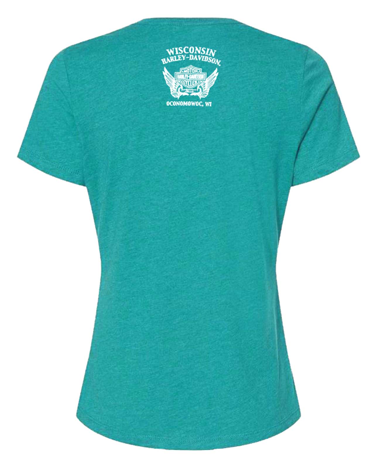 Harley-Davidson Free Shipping - Harley-Davidson Women's Windy Wings Short Sleeve Round-Neck Tee, Jade Blue - Free Shipping on many products plus Orders Over $99