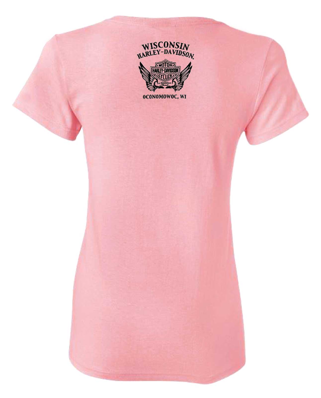Harley-Davidson Free Shipping - Harley-Davidson Women's Rouge Short Sleeve Crew-Neck Cotton Tee, Light Pink - Free Shipping on many products plus Orders Over $99