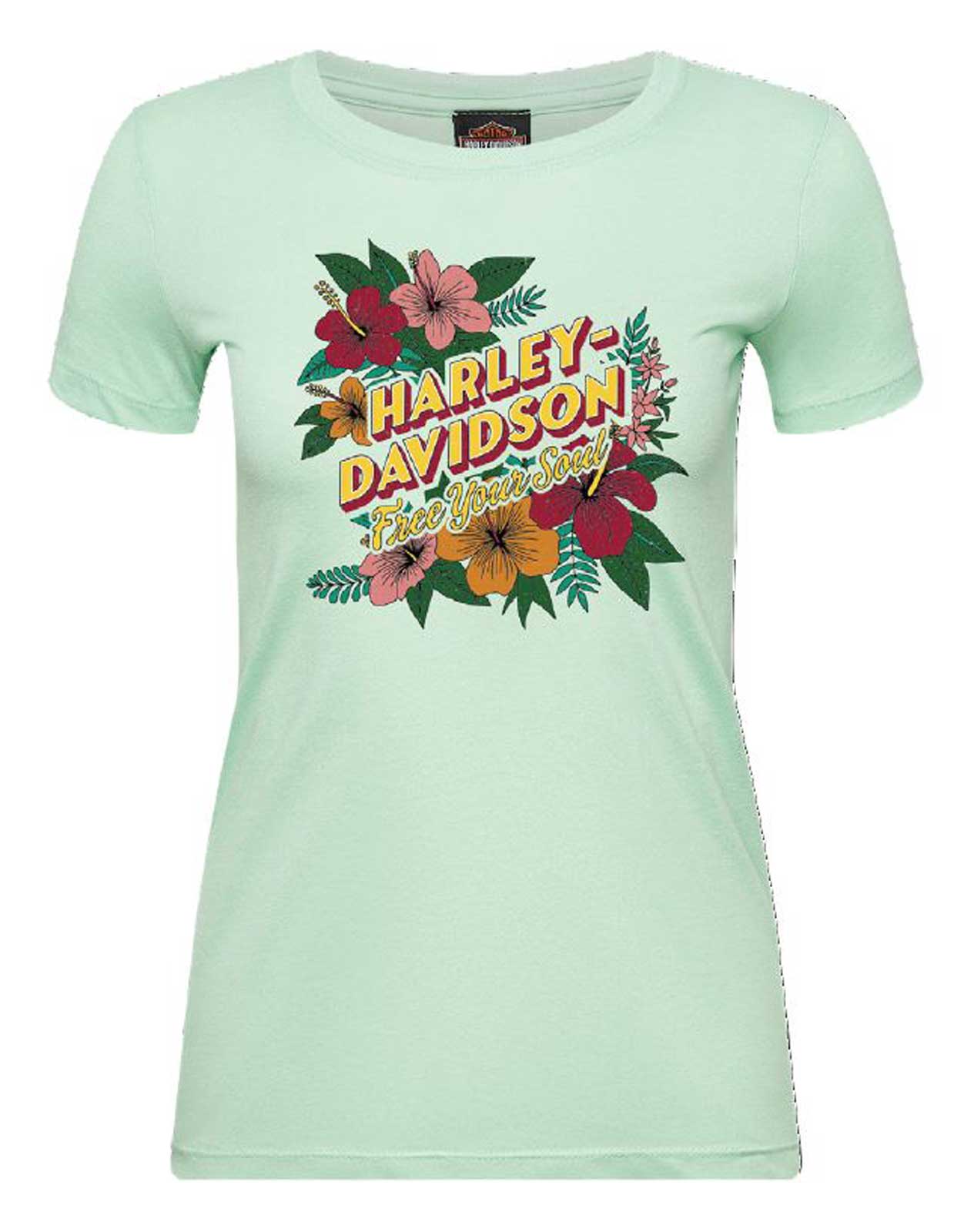 Harley-Davidson® Women's Tropics Flowers Crew-Neck Short Sleeve