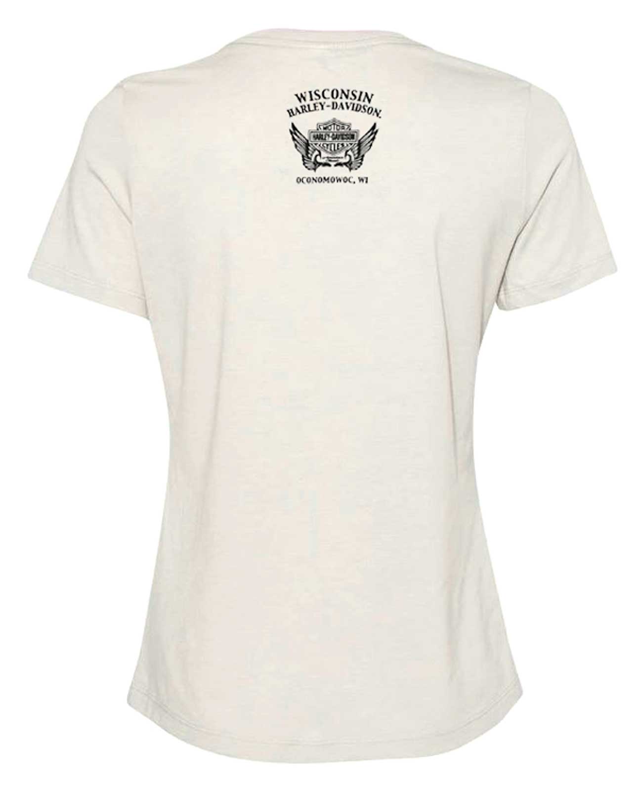 Harley-Davidson Free Shipping - Harley-Davidson Women's Vintage Label Short Sleeve Crew-Neck Tee, Natural - Free Shipping on many products plus Orders Over $99