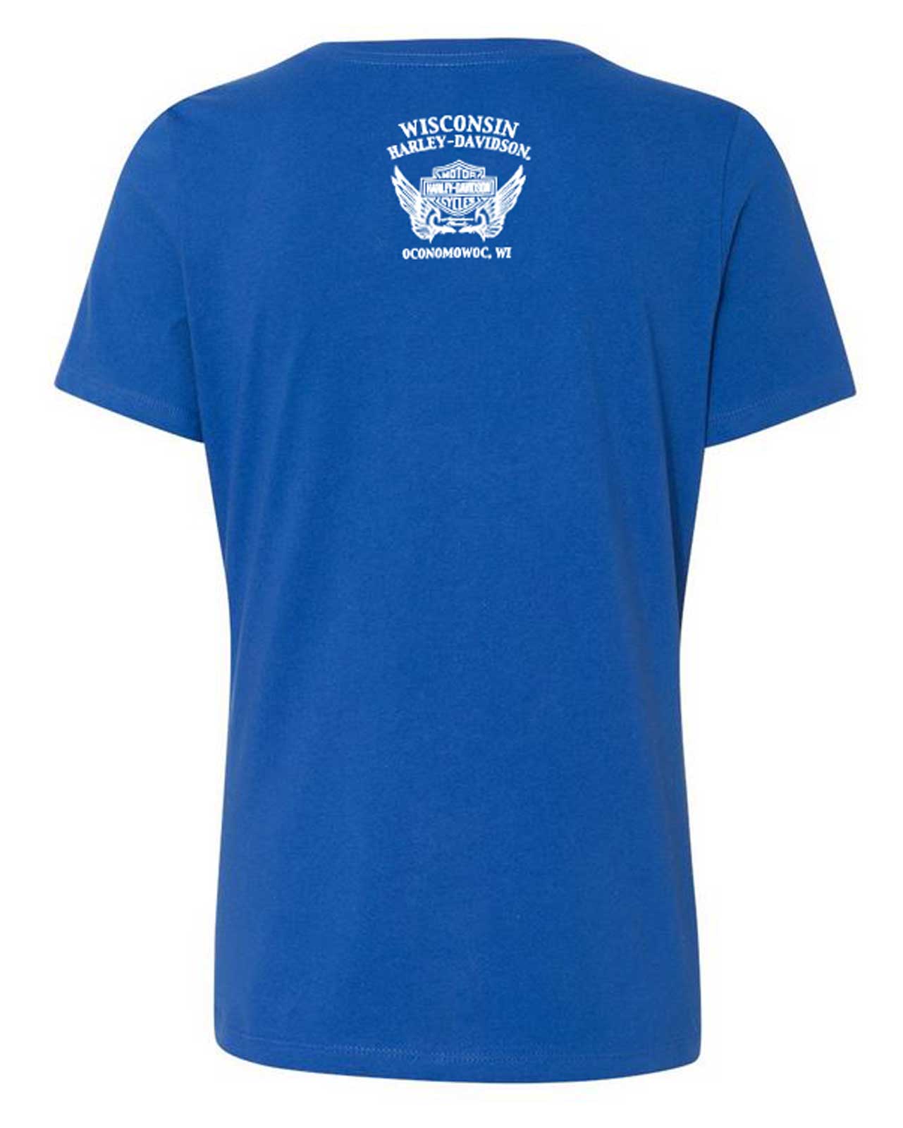 Harley-Davidson Free Shipping - Harley-Davidson Women's Ancient Paths Short Sleeve Crew-Neck Cotton Tee, Royal - Free Shipping on many products plus Orders Over $99