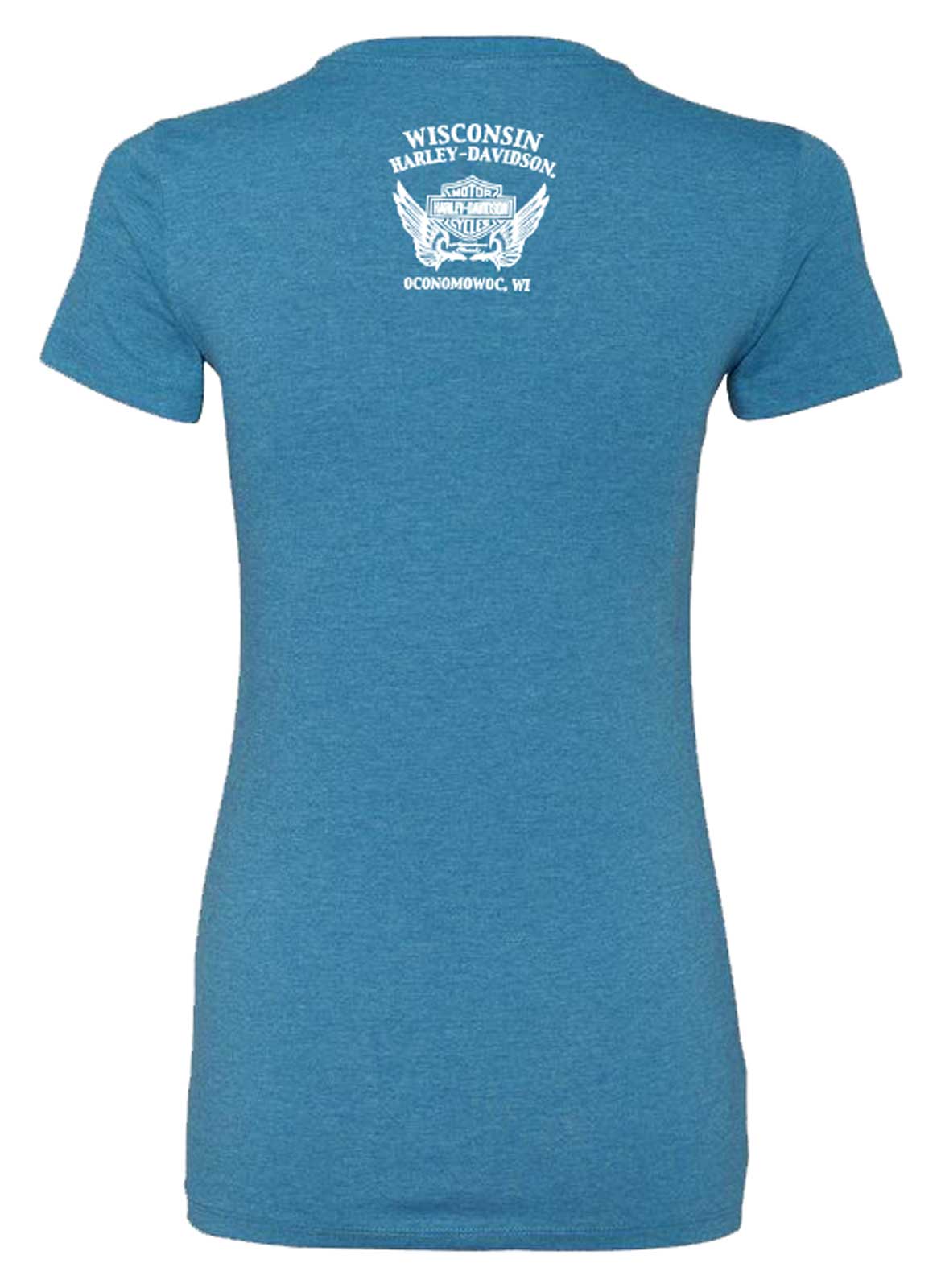 Harley-Davidson® Women's Atmosphere Short Sleeve Scoop Neck Curved
