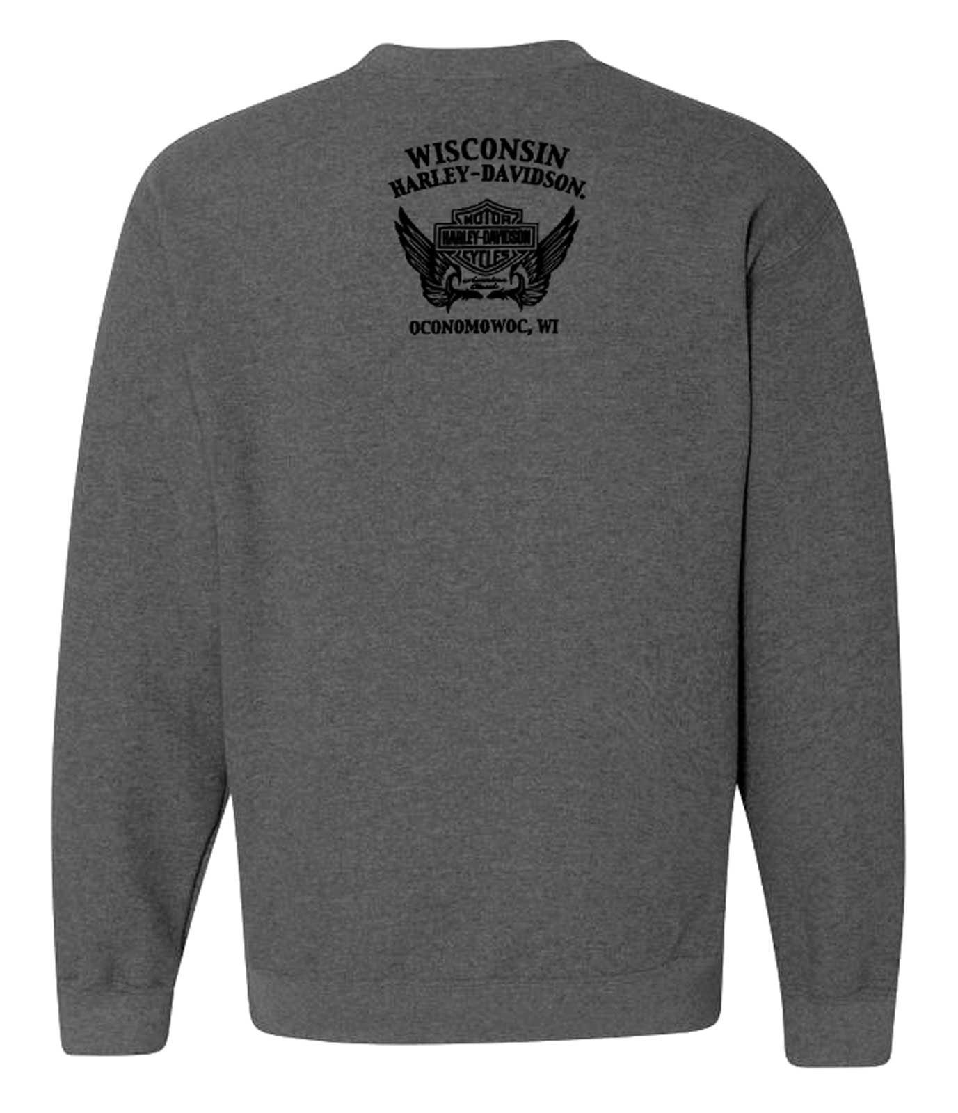 Harley-Davidson Free Shipping - Harley-Davidson Women's Drawn Eagle Poly-Blend Pullover Fleece Sweatshirt, Gray - Free Shipping on many products plus Orders Over $99