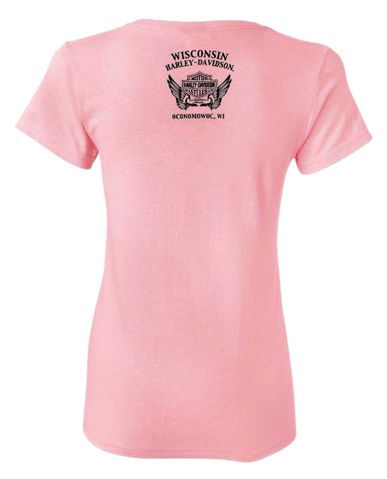 Harley-Davidson Free Shipping - Harley-Davidson Women's Divine Short Sleeve Crew-Neck Cotton Tee, Light Pink - Free Shipping on many products plus Orders Over $99
