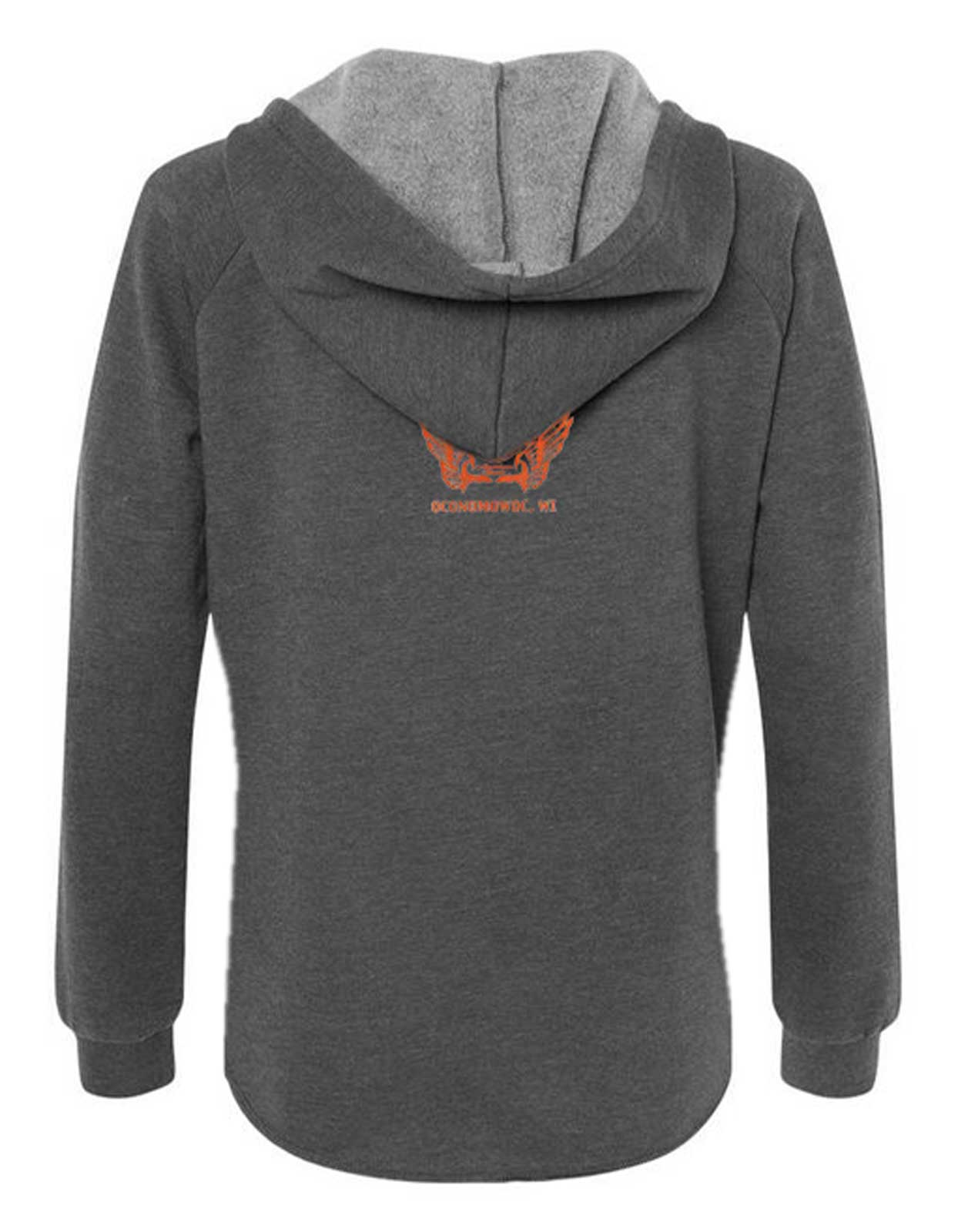 Harley-Davidson Free Shipping - Harley-Davidson Women's Wild Raw-Edge Curved Hem Pullover Hoodie, Gray - Free Shipping on many products plus Orders Over $99