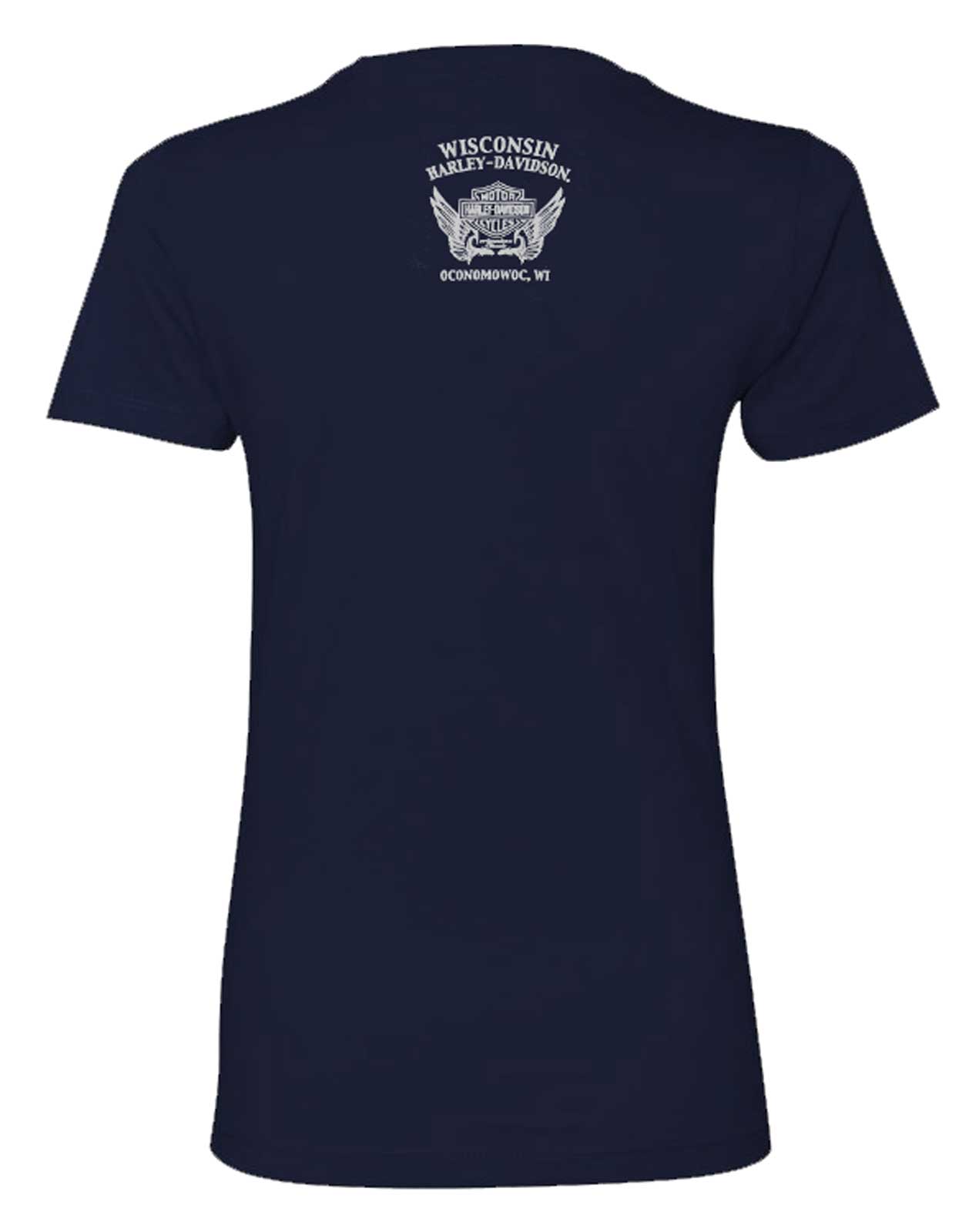 Harley-Davidson Free Shipping - Harley-Davidson Women's Illustrious Bling Short Sleeve Crew-Neck T-Shirt, Navy - Free Shipping on many products plus Orders Over $99