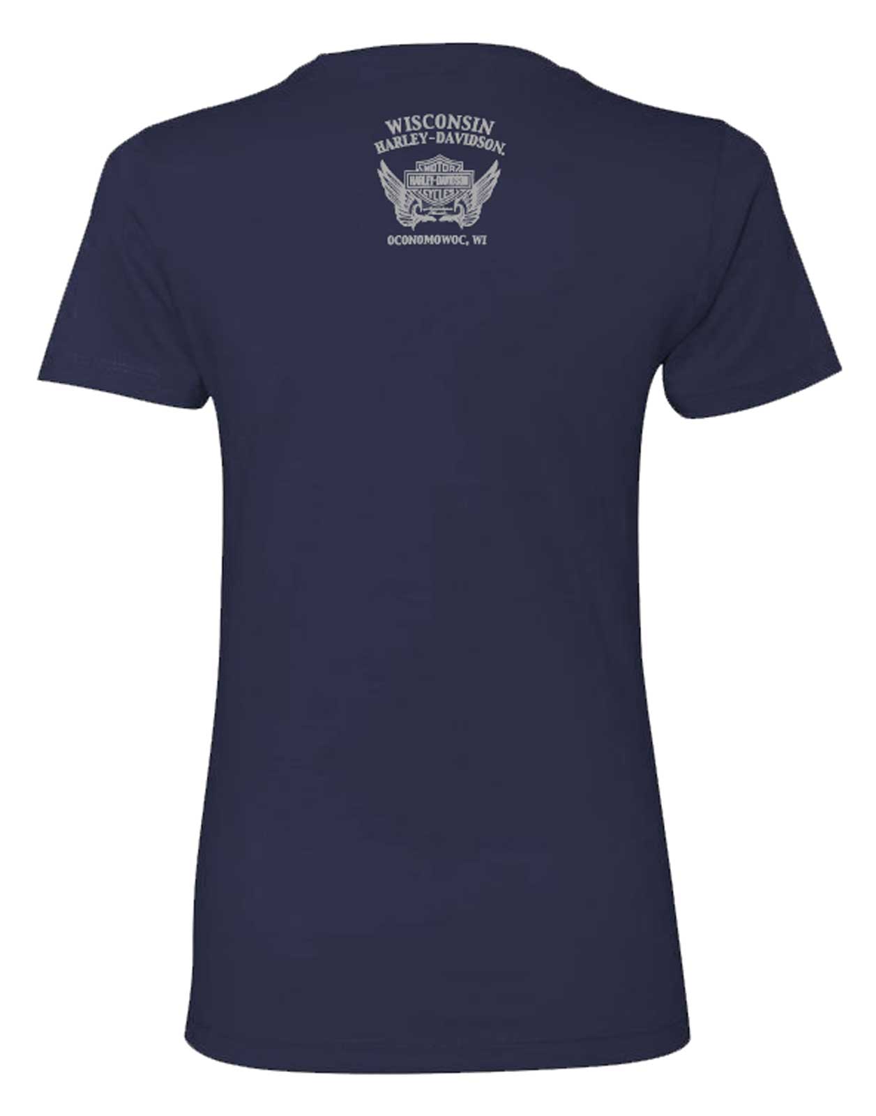 Harley-Davidson Free Shipping - Harley-Davidson Women's Commando Bling Short Sleeve Crew-Neck T-Shirt, Navy - Free Shipping on many products plus Orders Over $99