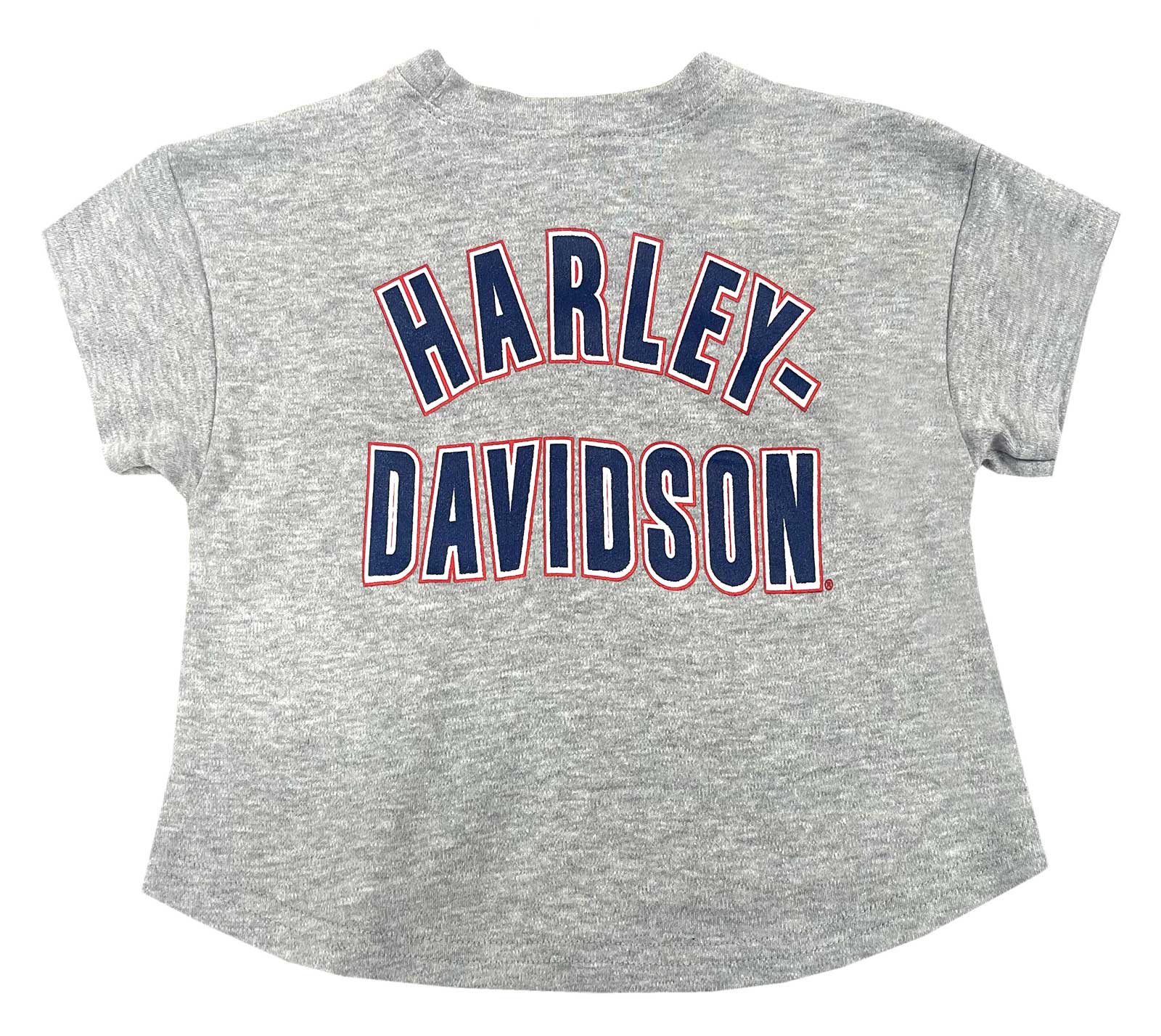 Harley-Davidson Free Shipping - Harley-Davidson Girls Stars & Stripes B&S Boxy Short Sleeve Tee, Athletic Heather - Free Shipping on many products plus Orders Over $99