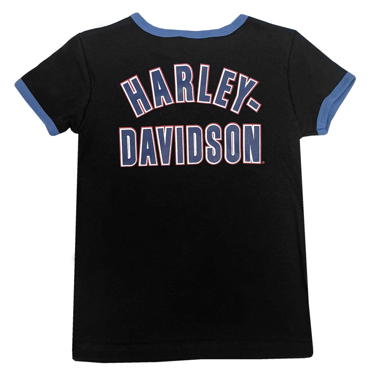 Harley-Davidson Free Shipping - Harley-Davidson Boys' Stars & Stripes B&S Short Sleeve Ringer Tee, Black - Free Shipping on many products plus Orders Over $99