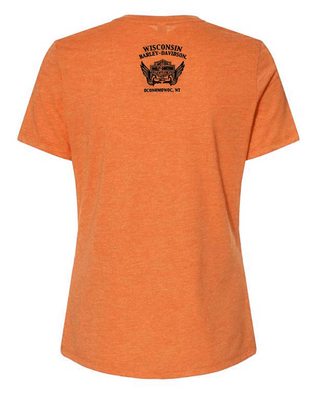 Harley-Davidson Free Shipping - Harley-Davidson Women's Heavy Script Bling V-Neck Short Sleeve Tee, Orange - Free Shipping on many products plus Orders Over $99