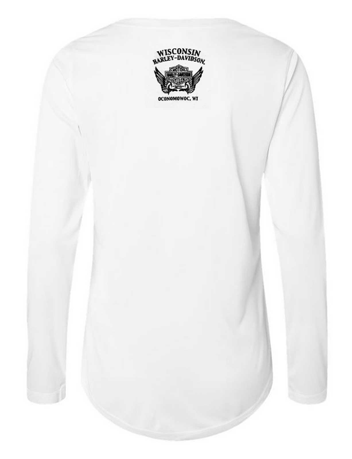 Harley-Davidson Free Shipping - Harley-Davidson Women's Patriotic Star Long Sleeve Shirt w/ Thumbholes, White - Free Shipping on many products plus Orders Over $99