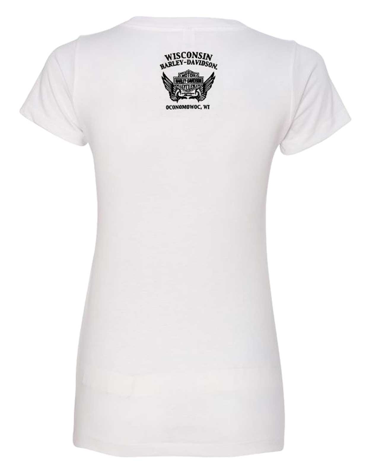 Harley-Davidson Free Shipping - Harley-Davidson Women's Spangled Patriotic V-Neck Short Sleeve Tee, White - Free Shipping on many products plus Orders Over $99