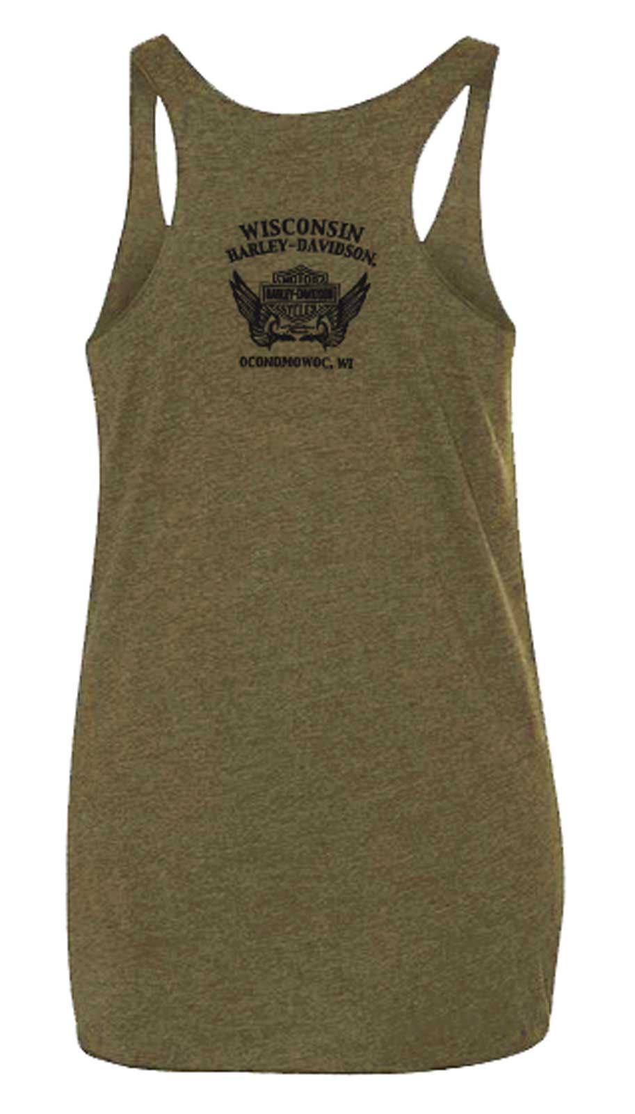 Harley-Davidson Free Shipping - Harley-Davidson Women's Yee Haw Rhinestone Sleeveless Racerback Tank Top, Green - Free Shipping on many products plus Orders Over $99