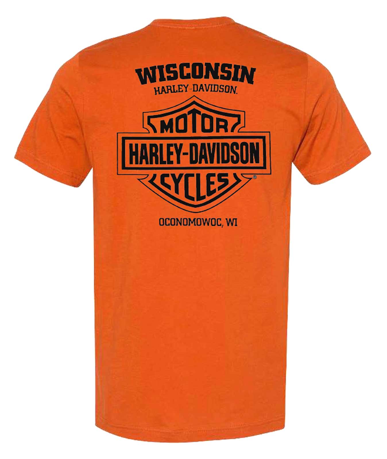 Harley-Davidson Free Shipping - Harley-Davidson Men's Straight Up Short Sleeve Crew-Neck T-Shirt, Orange - Free Shipping on many products plus Orders Over $99