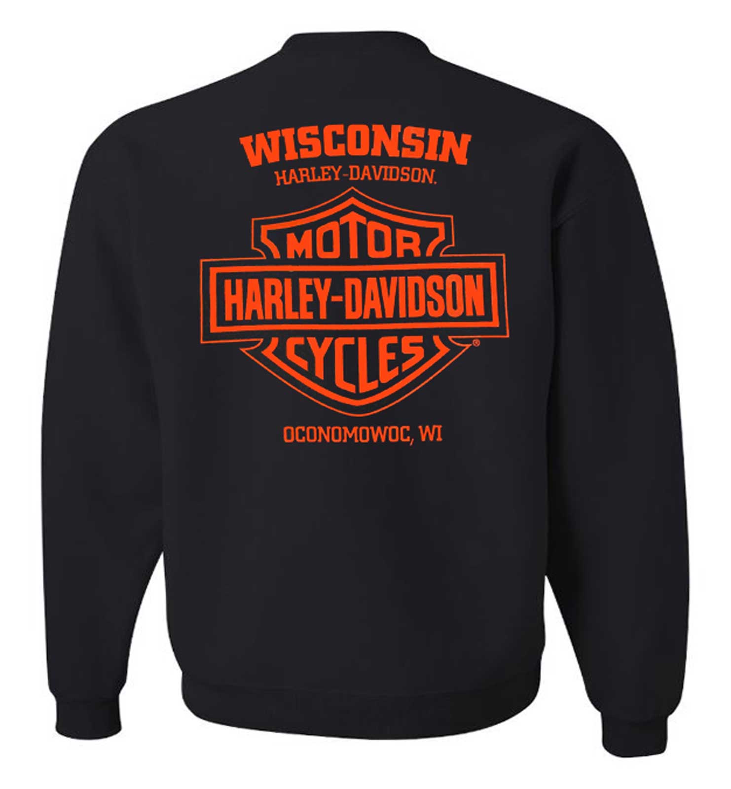 Harley-Davidson Free Shipping - Harley-Davidson Men's Stretched Crew-Neck Fleece Sweatshirt, Solid Black - Free Shipping on many products plus Orders Over $99