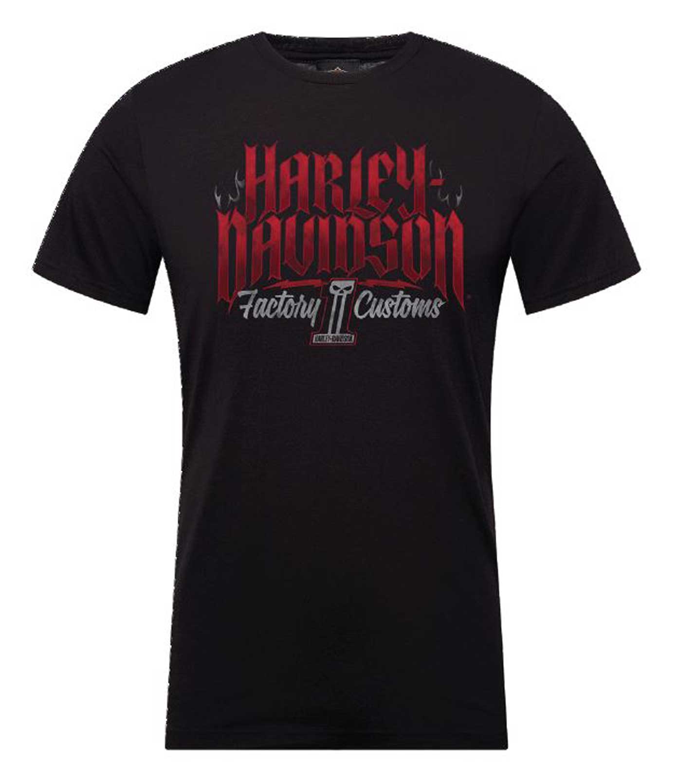 Harley-Davidson Men's Inferno #1 Skull Tri-Blend Short Sleeve T-Shirt, Black - Wisconsin Harley-Davidson