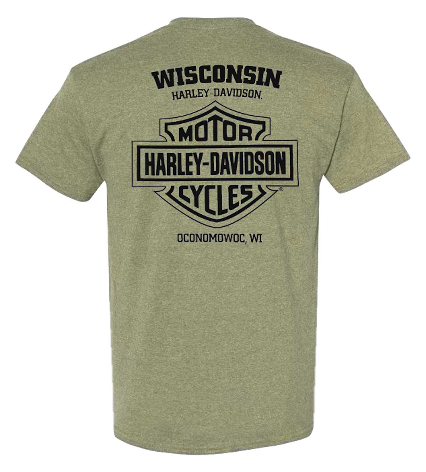 Harley-Davidson Free Shipping - Harley-Davidson Men's Brigade Short Sleeve Poly-Blend Tee, Military Green - Free Shipping on many products plus Orders Over $99