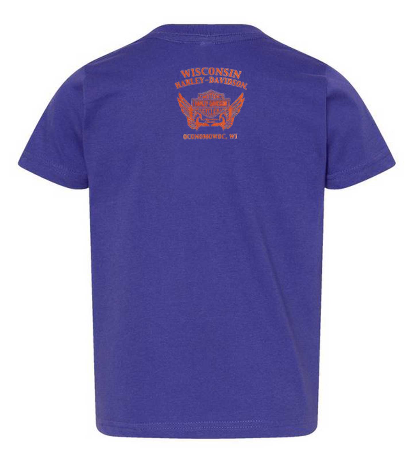 Harley-Davidson Free Shipping - Harley-Davidson Girl's Kitten B&S Toddler Crew-Neck Short Sleeve Tee, Purple - Free Shipping on many products plus Orders Over $99