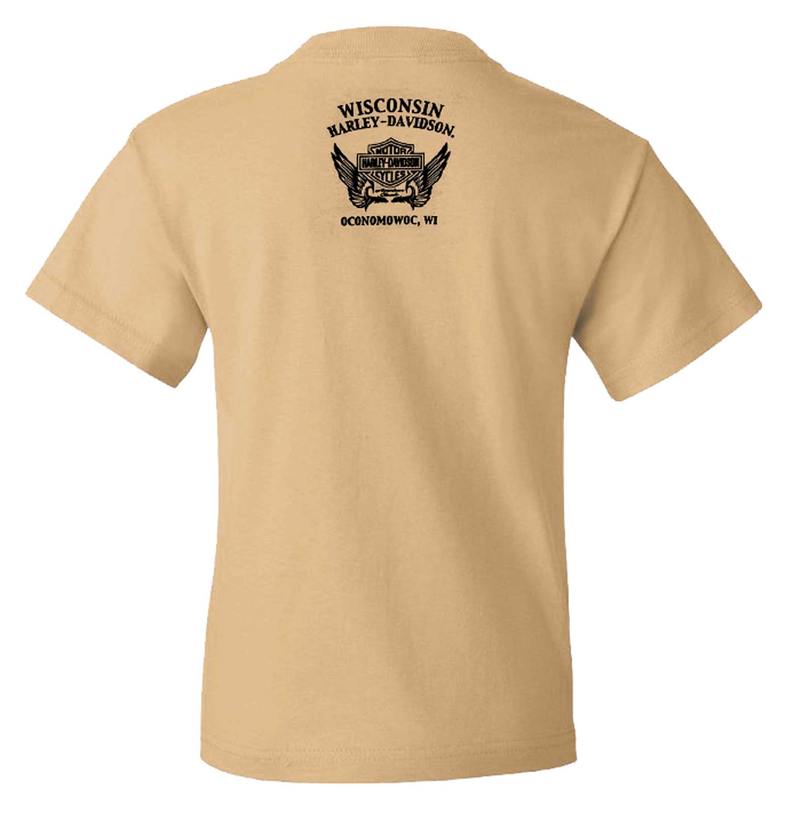 Harley-Davidson Free Shipping - Harley-Davidson Boy's Echo Short Sleeve Cotton Crew-Neck Toddler Tee, Latte Tan - Free Shipping on many products plus Orders Over $99