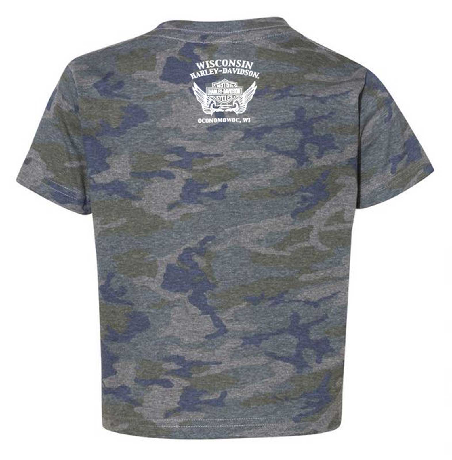 Harley-Davidson Free Shipping - Harley-Davidson Boy's Sign Short Sleeve Crew-Neck Youth Tee, Vintage Camo - Free Shipping on many products plus Orders Over $99