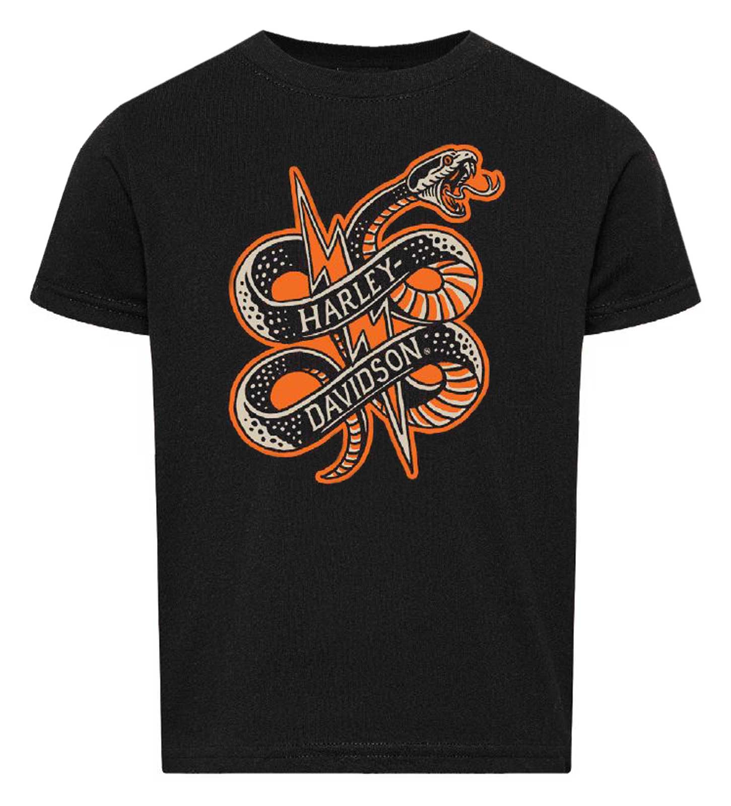 Harley-Davidson Boy's Fang Serpent Short Sleeve Crew-Neck Toddler Tee, Black - Wisconsin Harley-Davidson