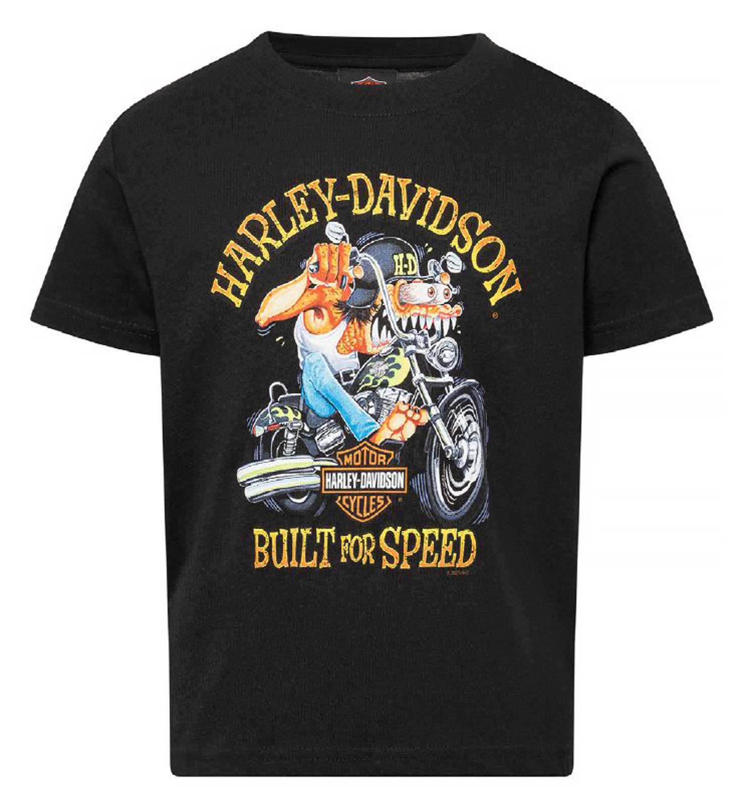 Harley-Davidson Boy's Villain Short Sleeve Toddler Cotton T-Shirt, Black - Wisconsin Harley-Davidson