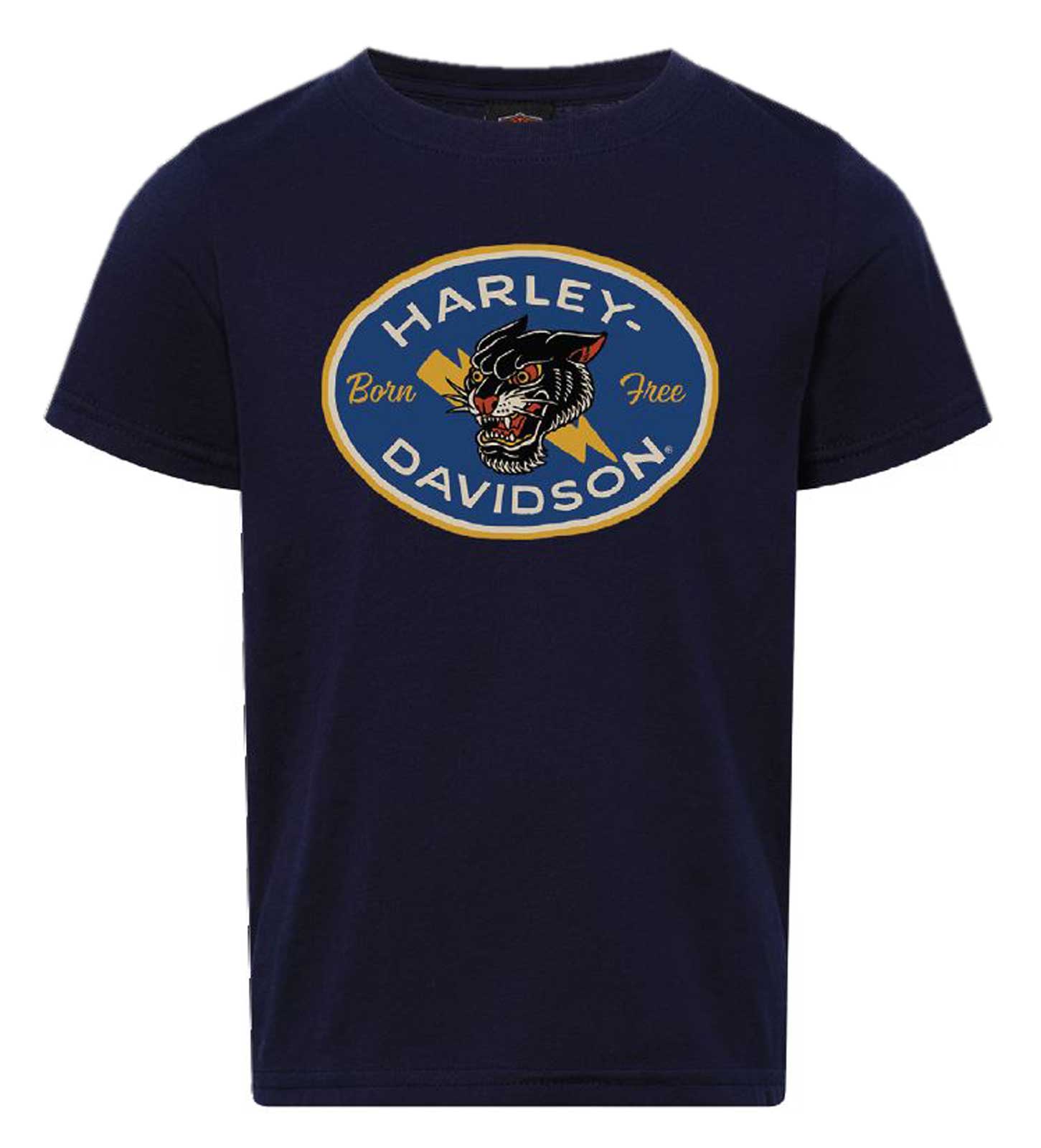 Harley-Davidson Boy's Icon H-D Short Sleeve Crew-Neck Toddler Tee, Navy Blue - Wisconsin Harley-Davidson