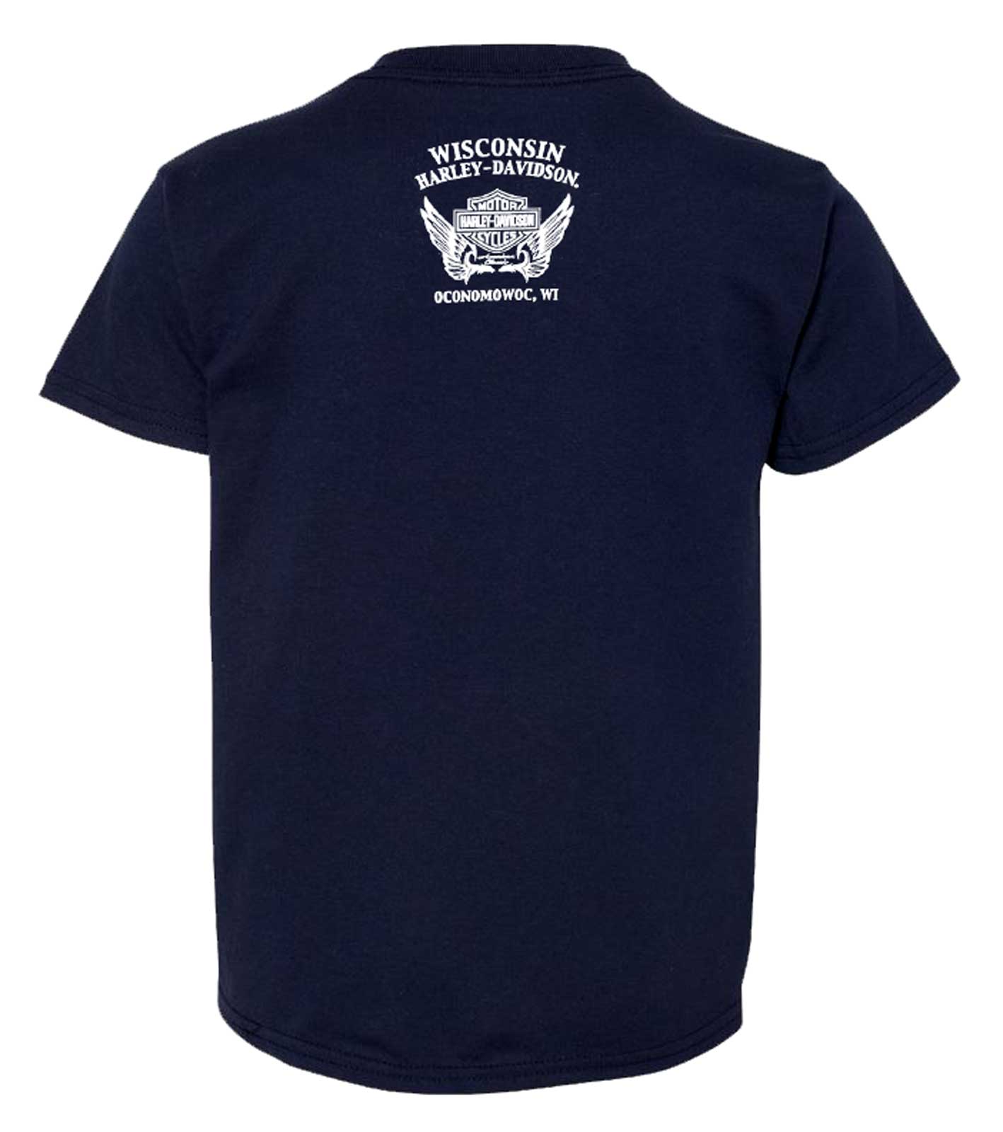 Harley-Davidson Free Shipping - Harley-Davidson Boy's Icon H-D Short Sleeve Crew-Neck Toddler Tee, Navy Blue - Free Shipping on many products plus Orders Over $99