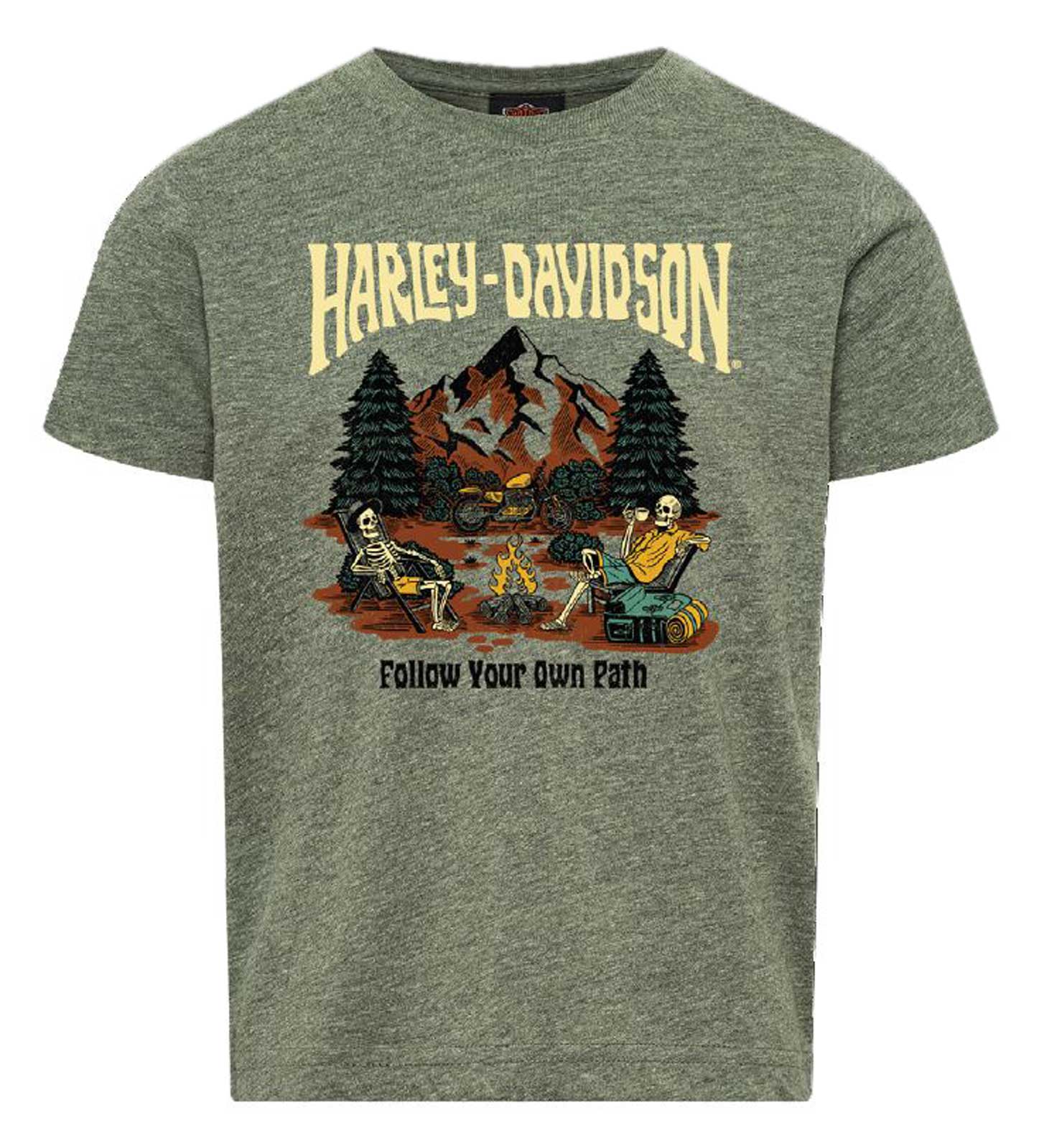 Harley-Davidson Boy's Scouts Short Sleeve Crew-Neck Toddler Tee, Green - Wisconsin Harley-Davidson