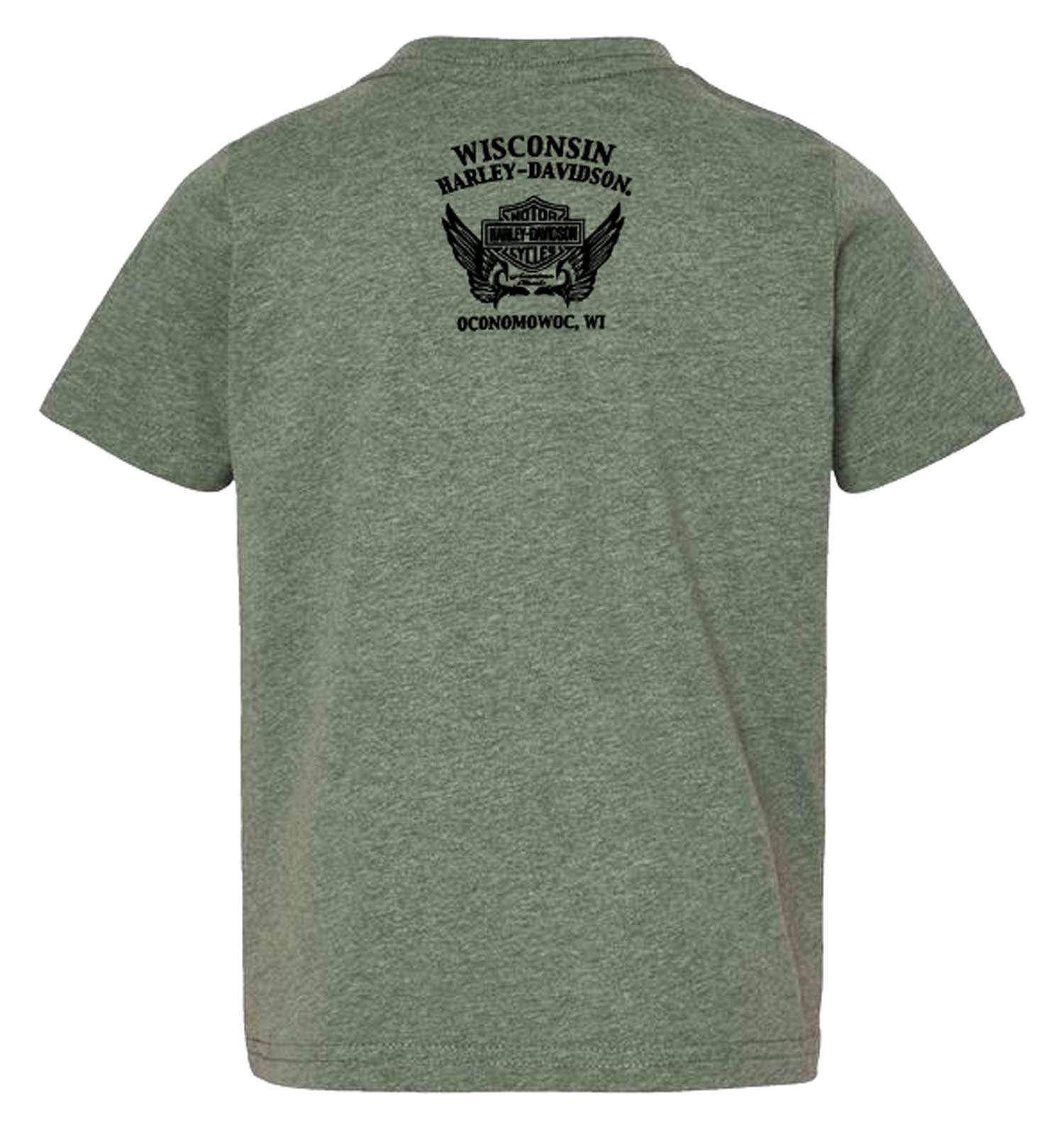 Harley-Davidson Free Shipping - Harley-Davidson Boy's Scouts Short Sleeve Crew-Neck Toddler Tee, Green - Free Shipping on many products plus Orders Over $99