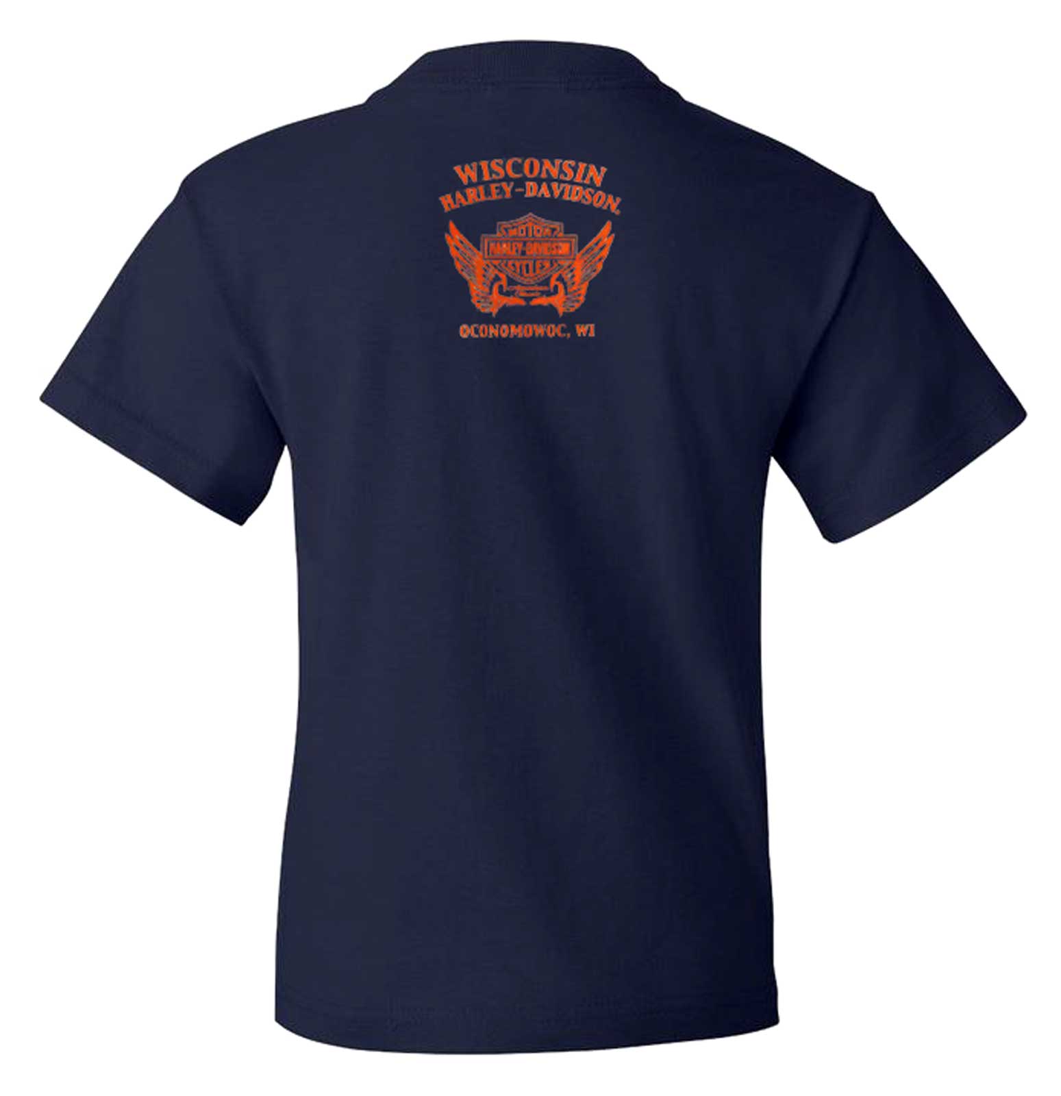 Harley-Davidson Free Shipping - Harley-Davidson Girl's Floret Toddler Short Sleeve Cotton Tee, Navy Blue - Free Shipping on many products plus Orders Over $99