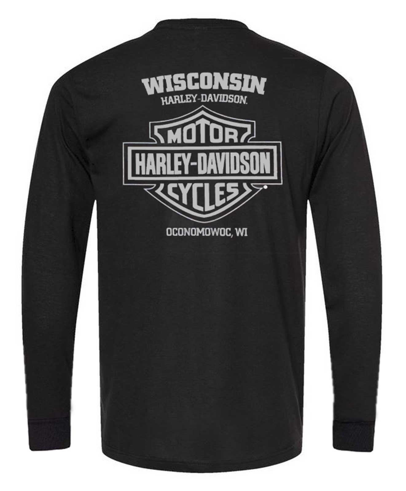 Harley-Davidson Free Shipping - Harley-Davidson Men's Aged Eagle Long Sleeve Cotton Crew-Neck Shirt, Black - Free Shipping on many products plus Orders Over $99