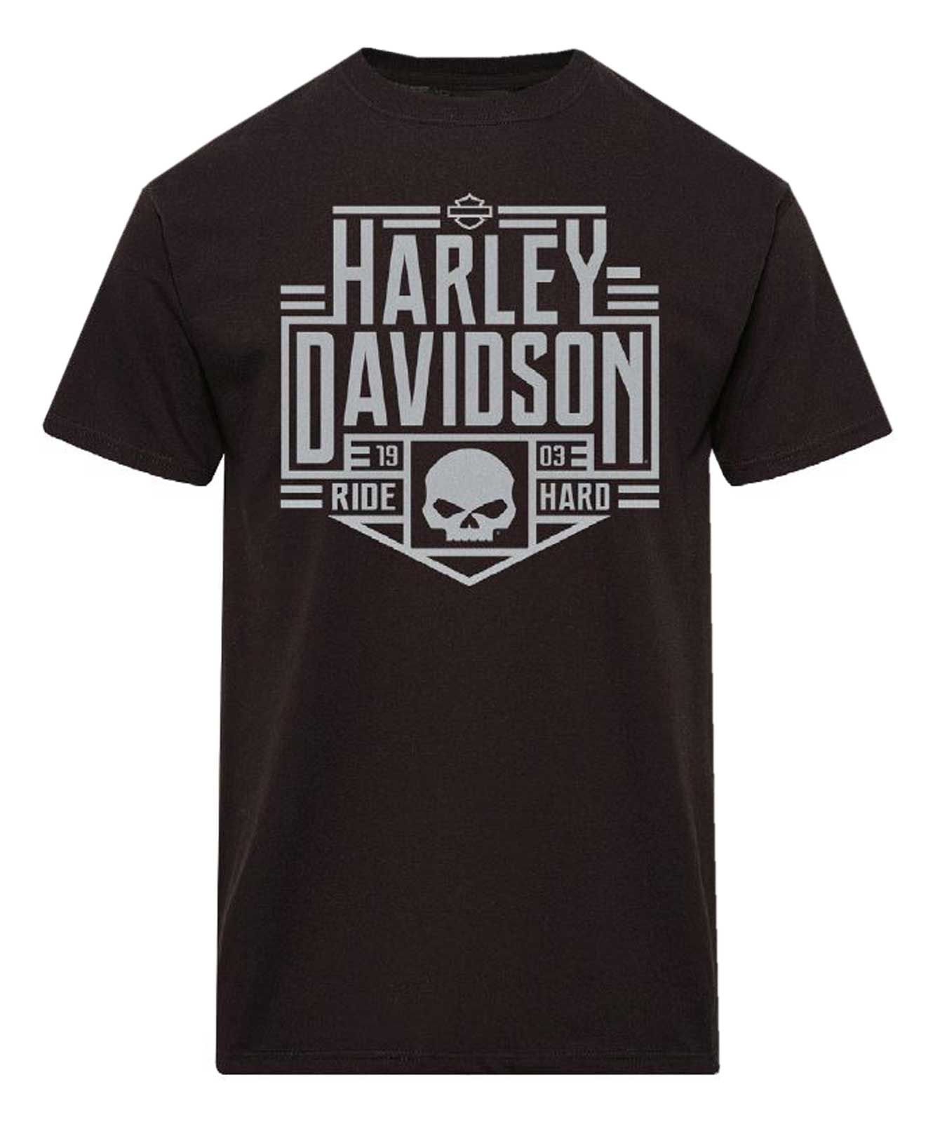 Harley-Davidson Men's Captive Willie G Skull Crew-Neck Short Sleeve Tee, Black - Wisconsin Harley-Davidson