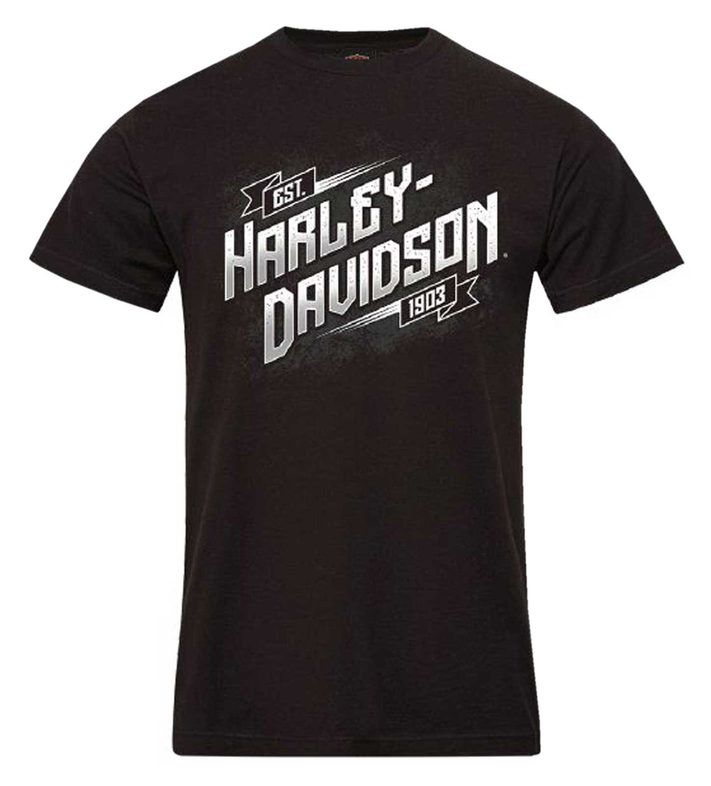 Harley-Davidson Men's Screech Crew-Neck Short Sleeve Cotton T-Shirt, Black - Wisconsin Harley-Davidson