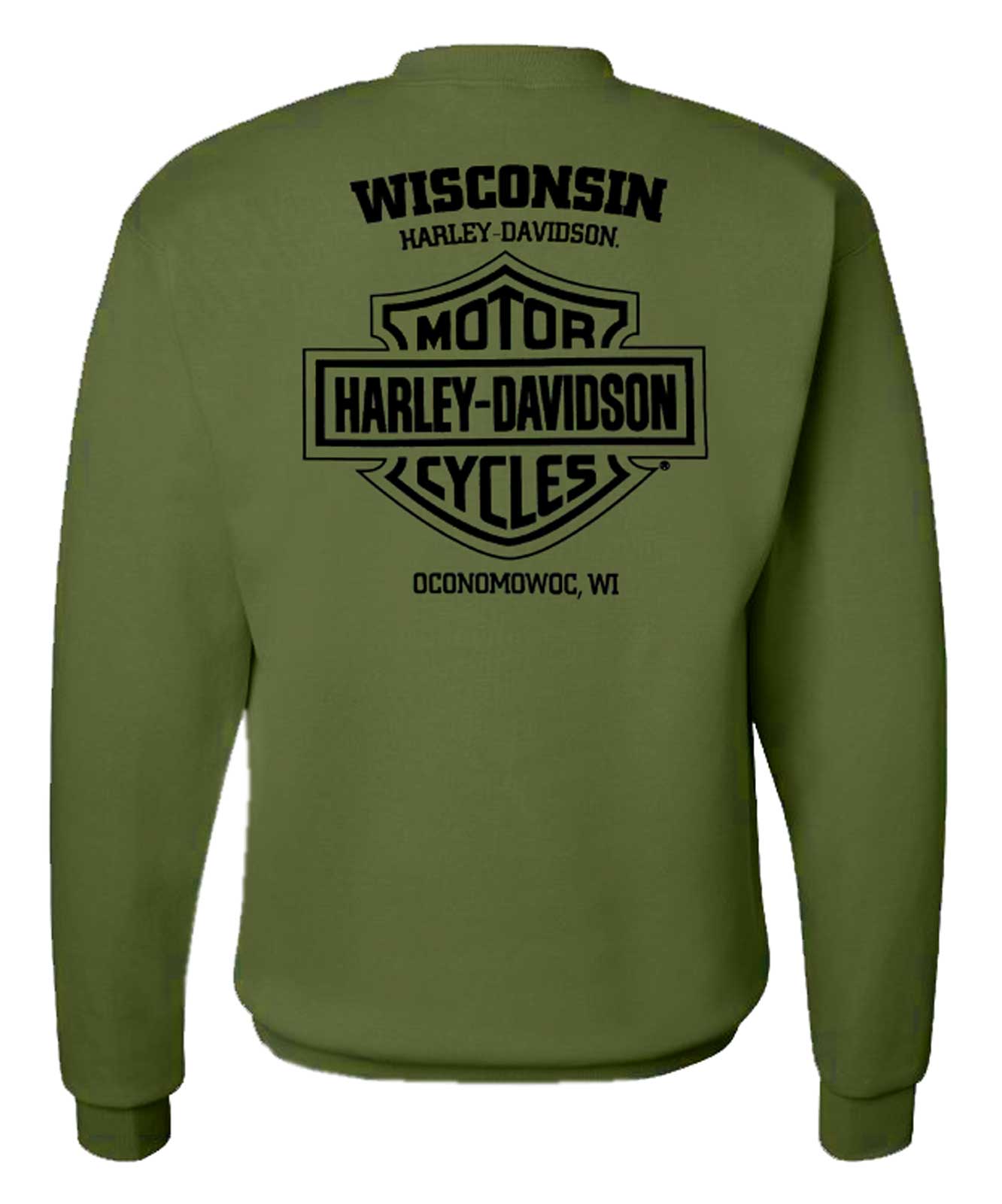 Harley-Davidson Free Shipping - Harley-Davidson Mens Deception Willie G Skull Crew-Neck Pullover, Military Green - Free Shipping on many products plus Orders Over $99