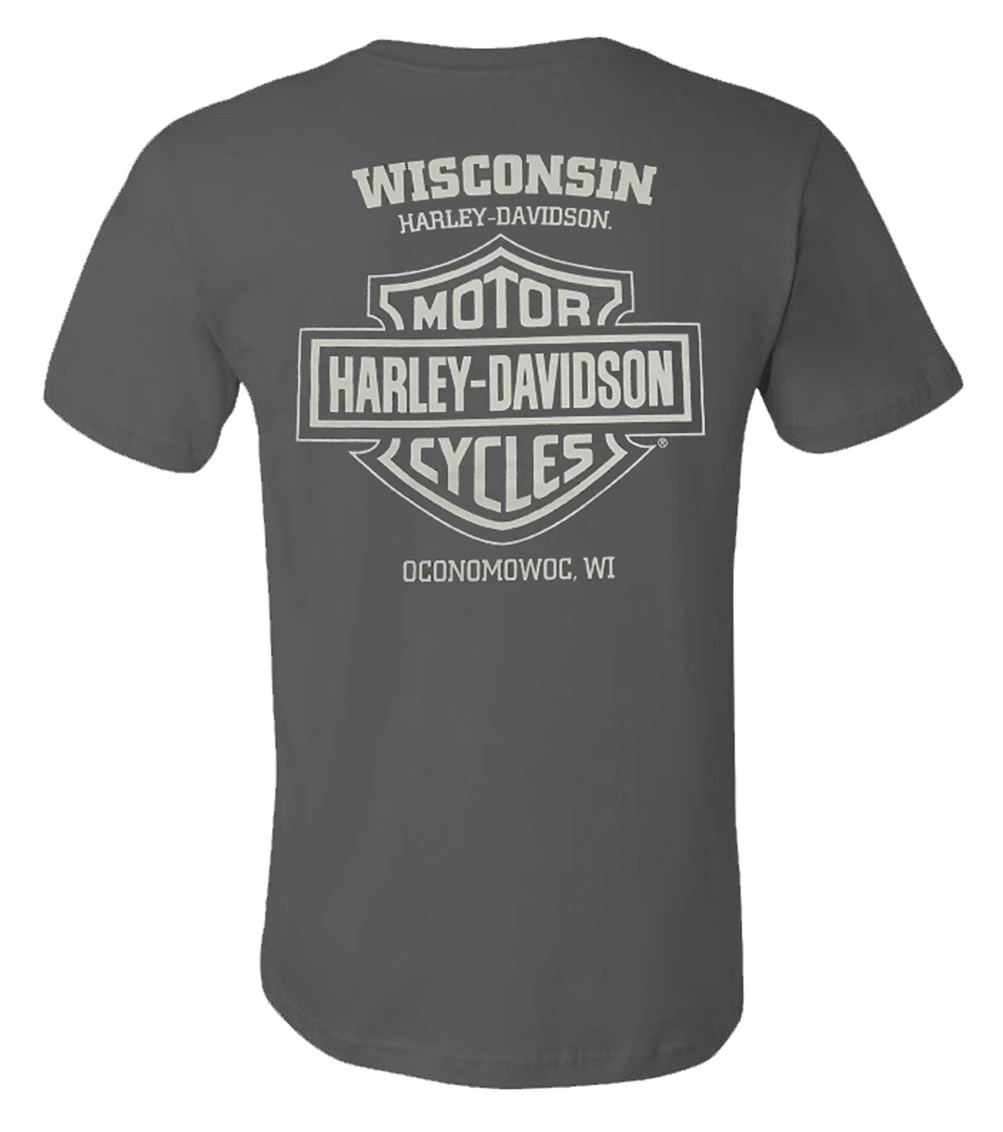 Harley-Davidson Free Shipping - Harley-Davidson Men's Adventures Short Sleeve Chest Pocket Tee, Charcoal - Free Shipping on many products plus Orders Over $99