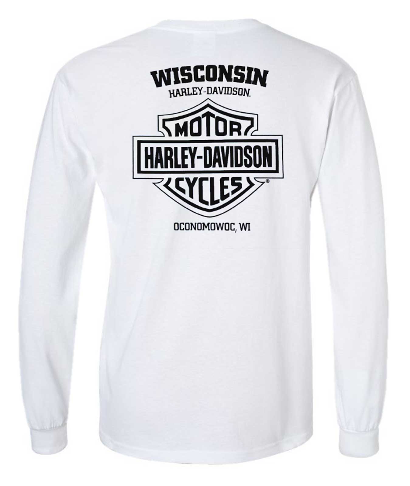 Harley-Davidson Free Shipping - Harley-Davidson Men's Sportster Long Sleeve Cotton Crew-Neck Shirt, White - Free Shipping on many products plus Orders Over $99