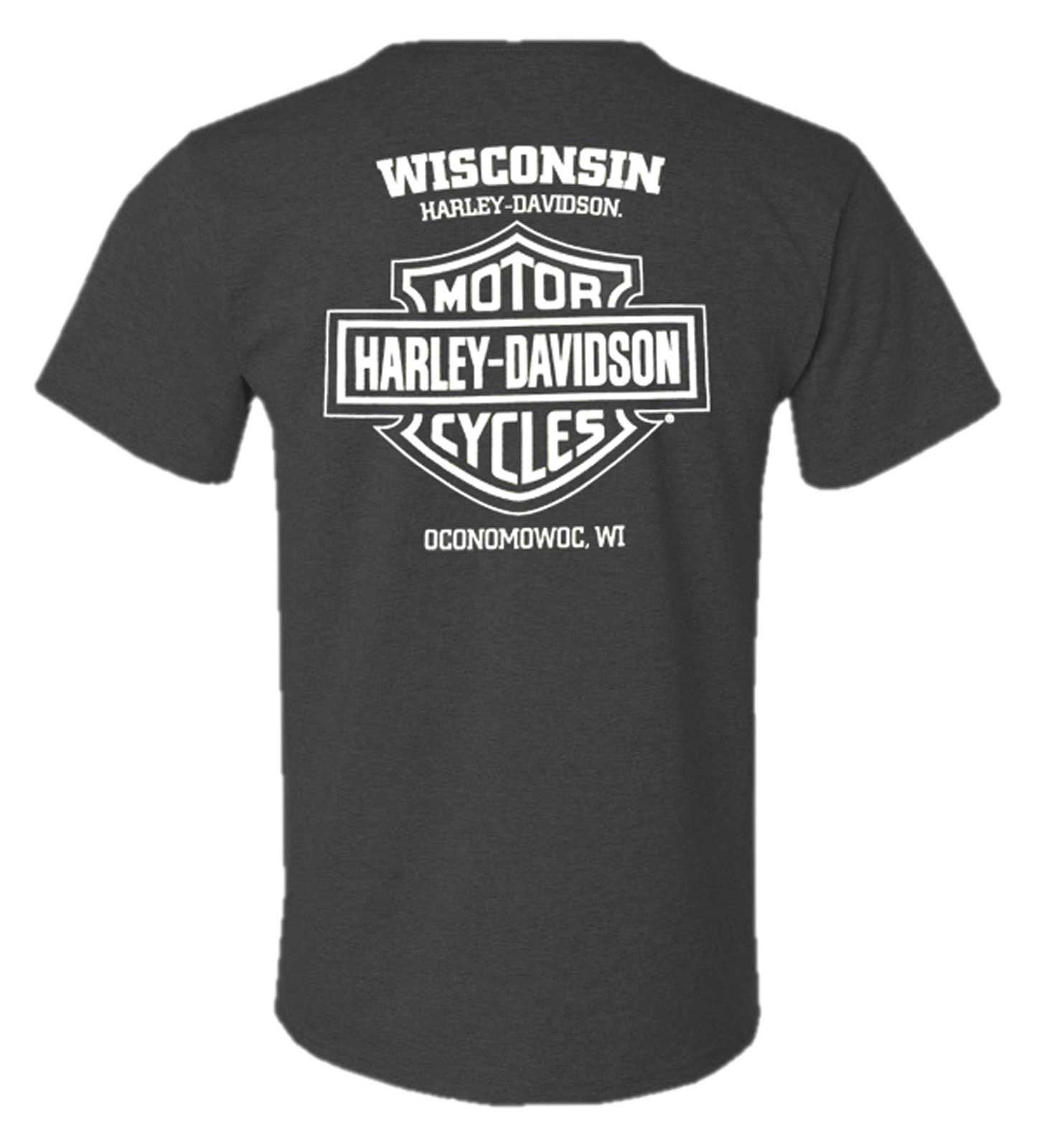 Harley-Davidson Free Shipping - Harley-Davidson Men's Peaks Short Sleeve Crew-Neck T-Shirt, Charcoal Heather - Free Shipping on many products plus Orders Over $99