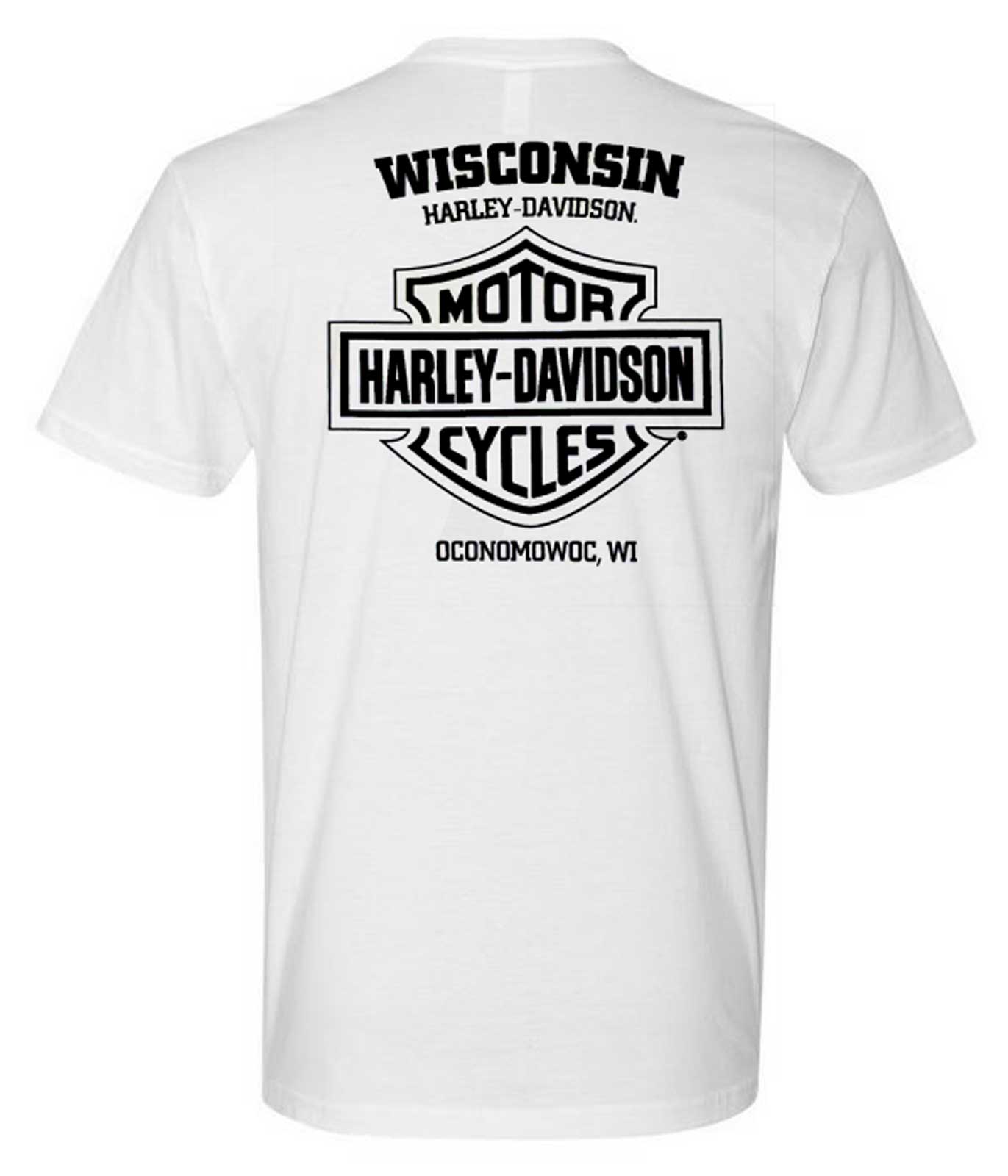 Harley-Davidson Men's Glory RWB Short Sleeve Chest Pocket Cotton Tee, White - No Hassle Returns at Wisconsin Harley