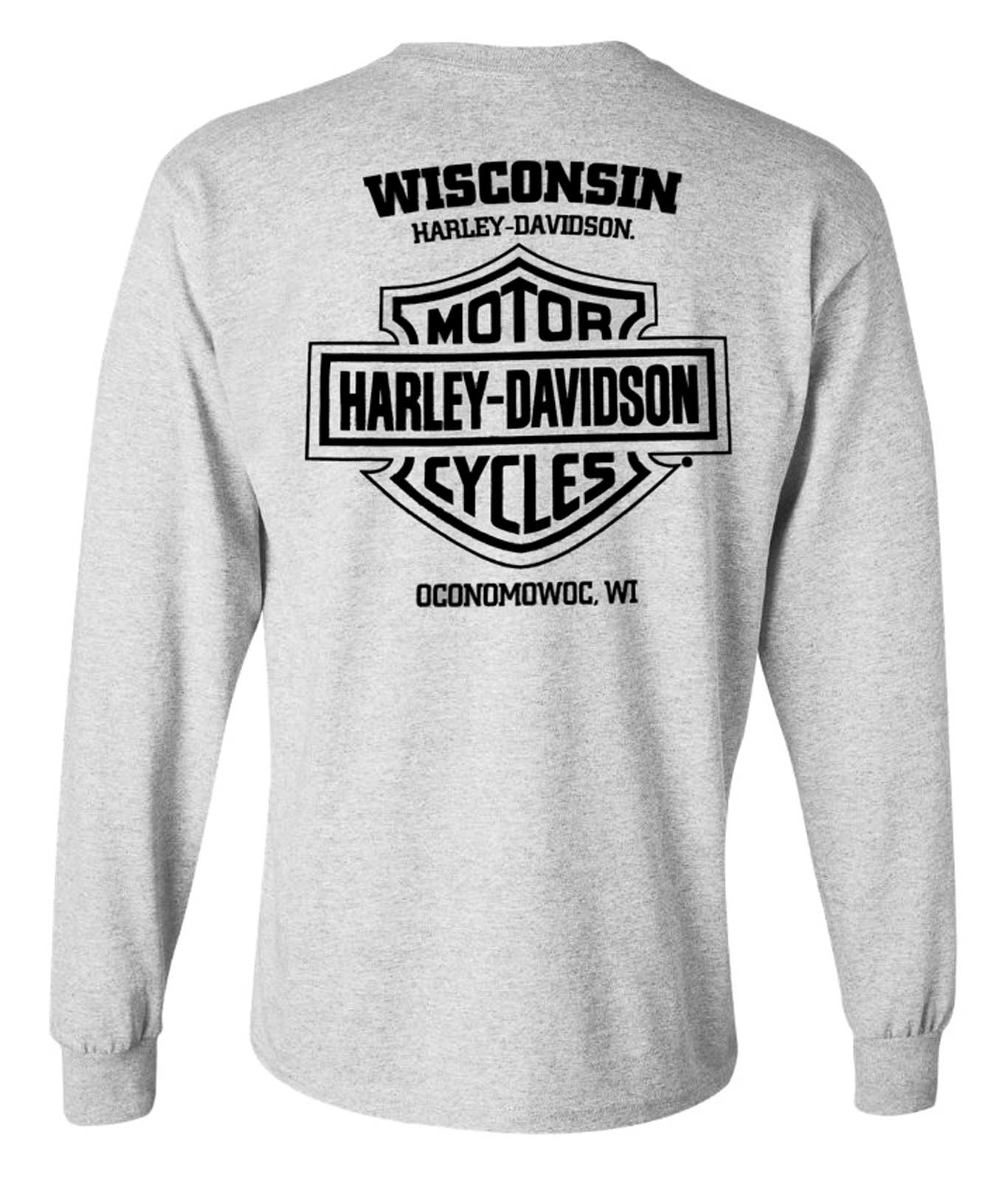 Harley-Davidson Free Shipping - Harley-Davidson Men's Update Cotton-Blend Long Sleeve Shirt, Sports Gray - Free Shipping on many products plus Orders Over $99