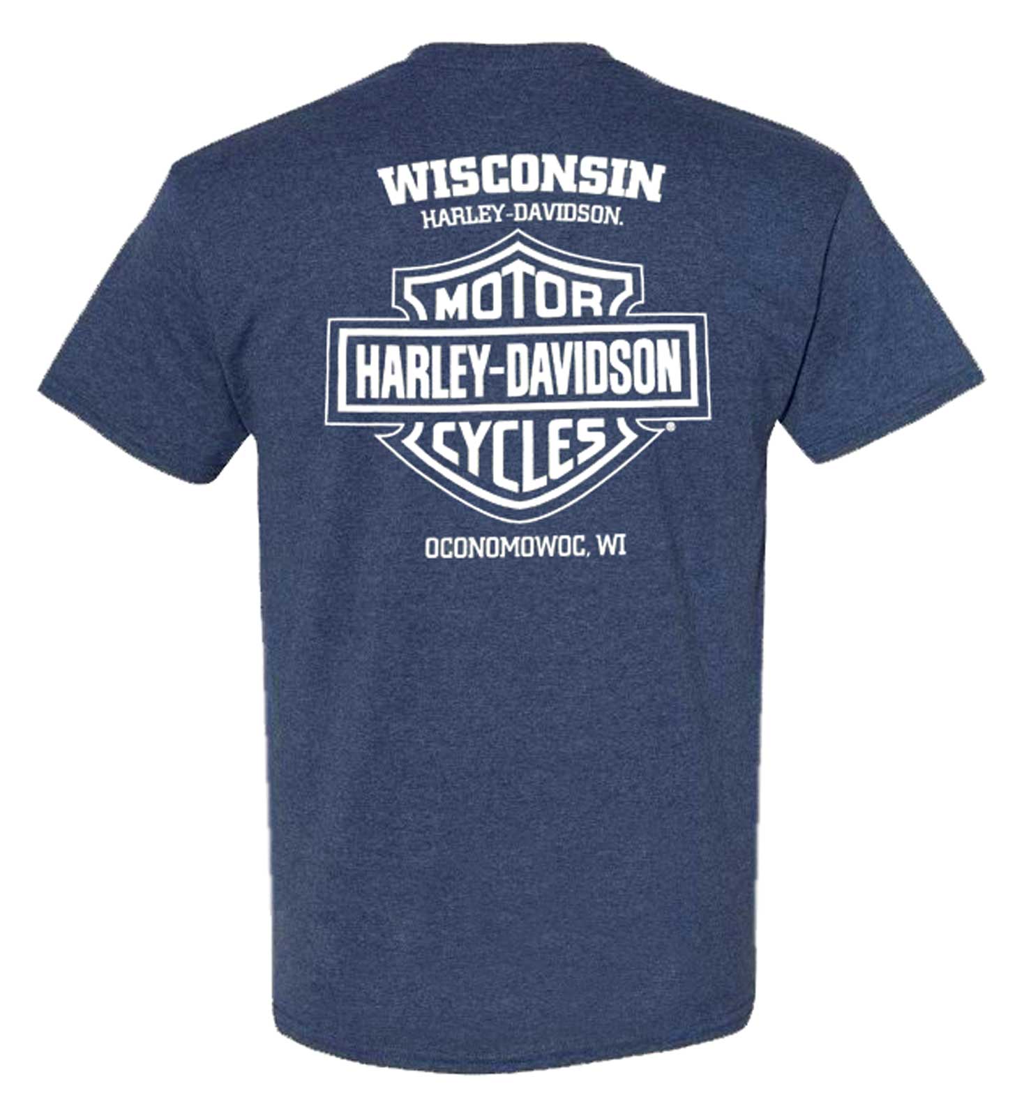 Harley-Davidson Free Shipping - Harley-Davidson Men's Forest Short Sleeve Poly-Blend T-Shirt, Heather Indigo - Free Shipping on many products plus Orders Over $99