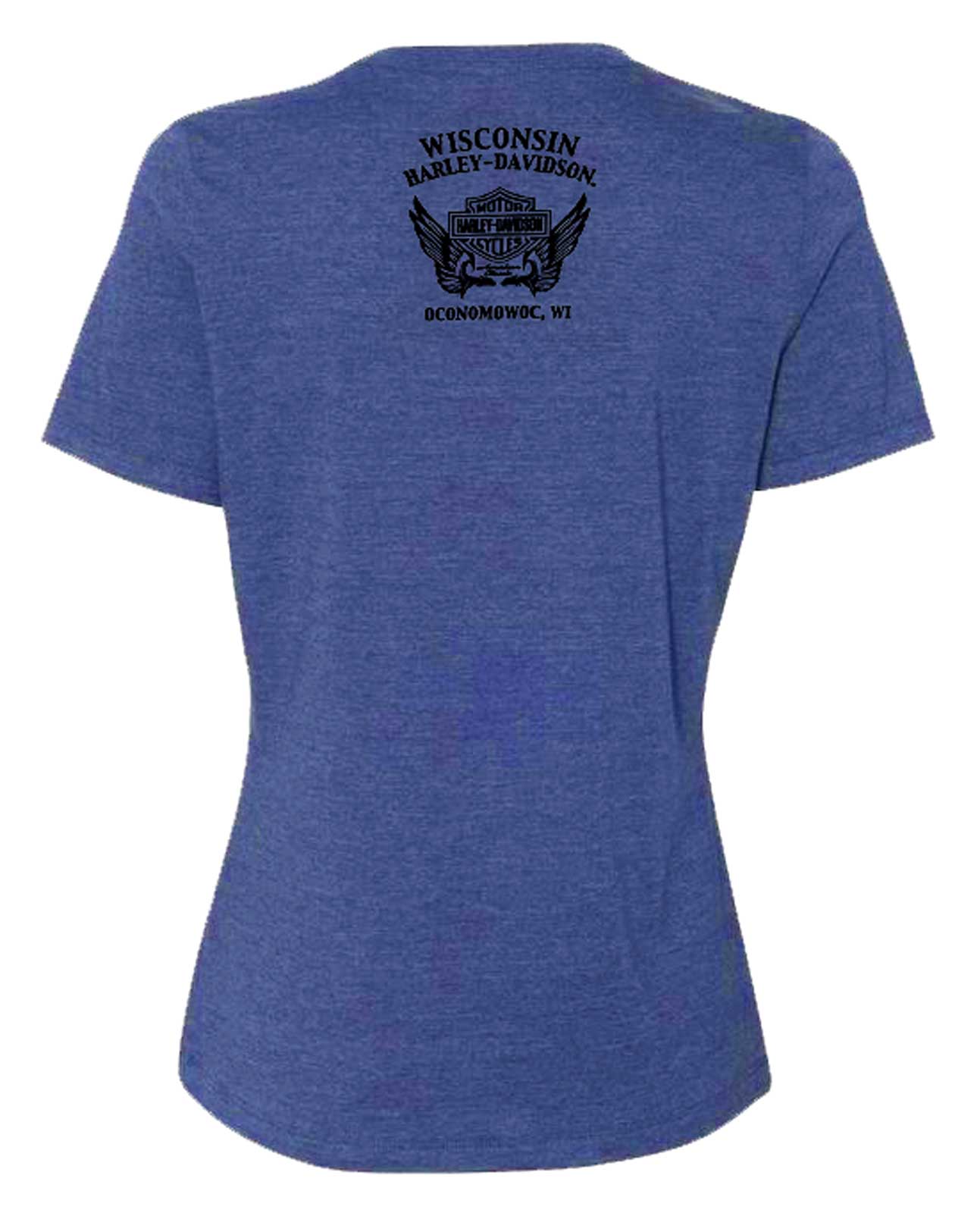 Harley-Davidson Free Shipping - Harley-Davidson Women's Foil Worthy Script V-Neck Short Sleeve Tee, Navy - Free Shipping on many products plus Orders Over $99