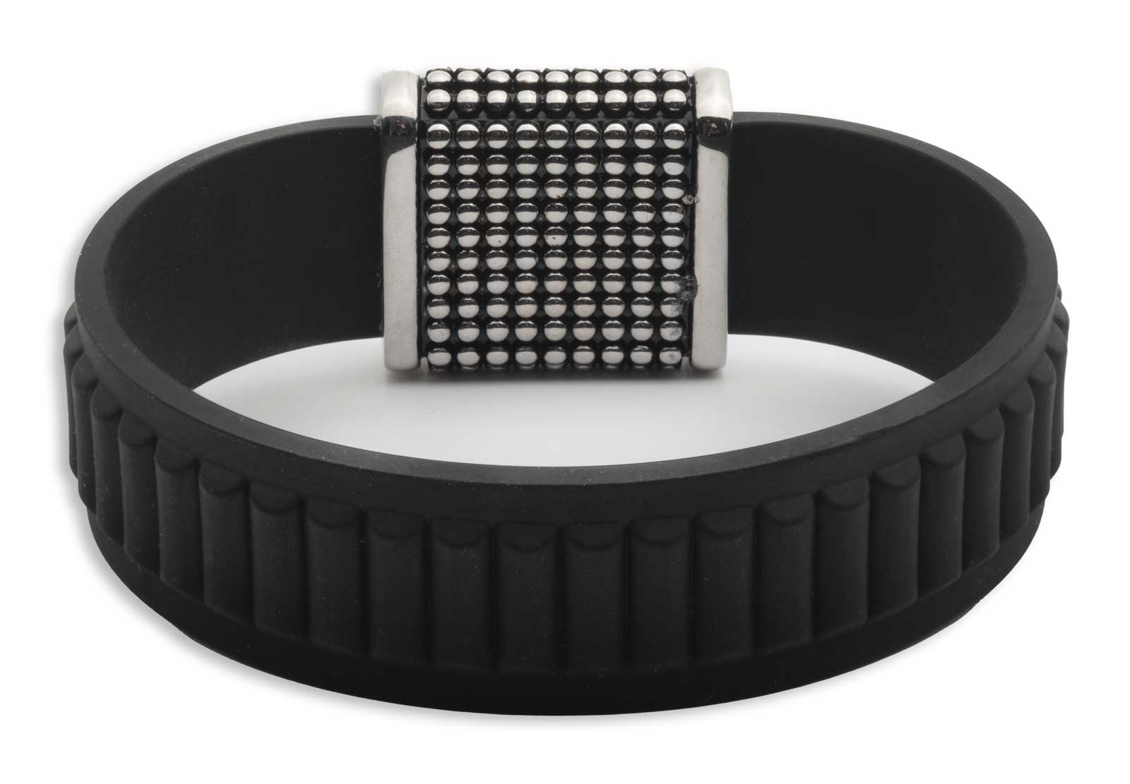 Harley-Davidson Free Shipping - Harley-Davidson Men's 9 in. Bar & Shield Stud Silicone Bangle Bracelet, Black - Free Shipping on many products plus Orders Over $99