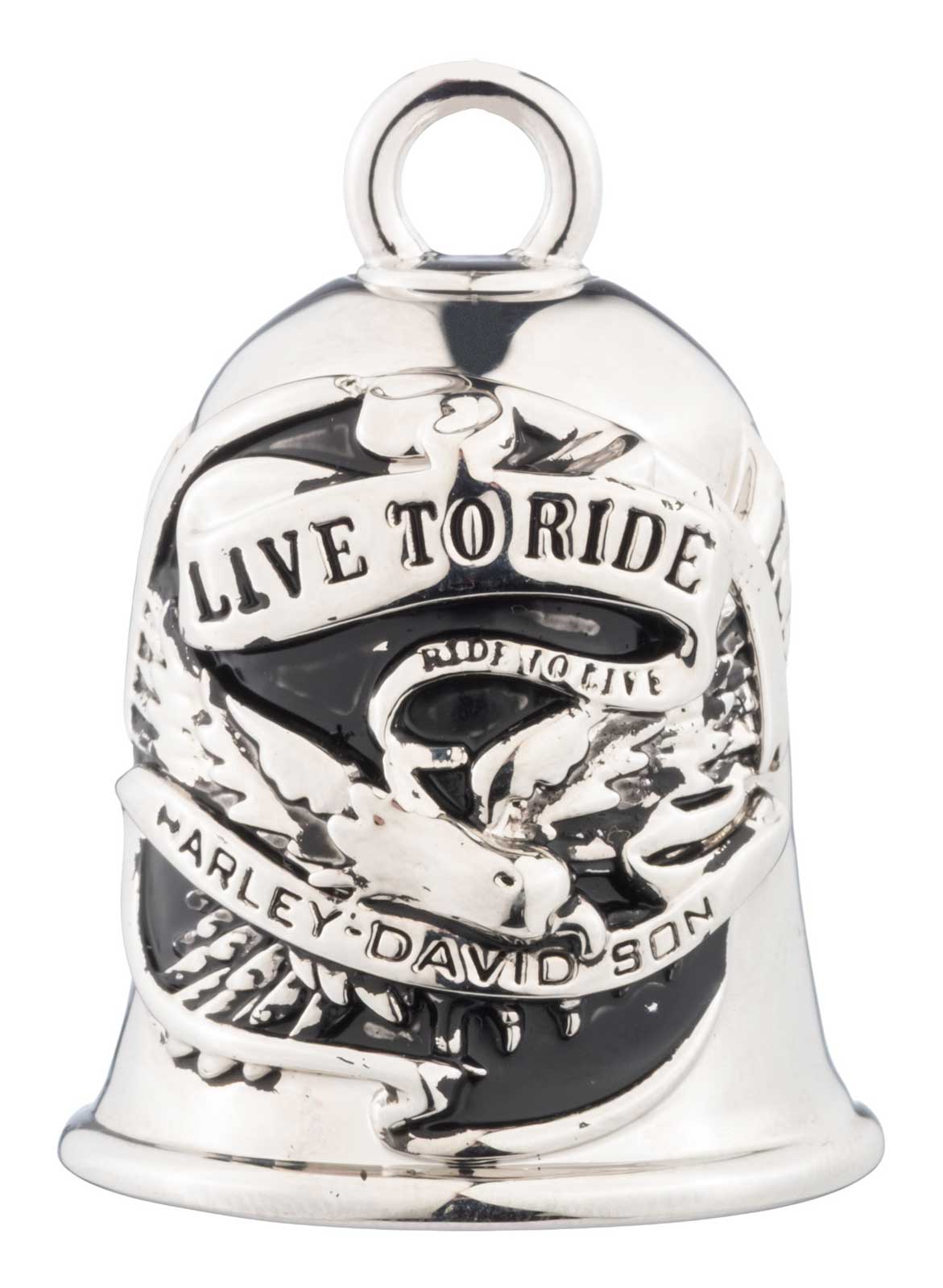 Harley-Davidson American Traditional Live To Ride Eagle Ride Bell, Silver - Wisconsin Harley-Davidson